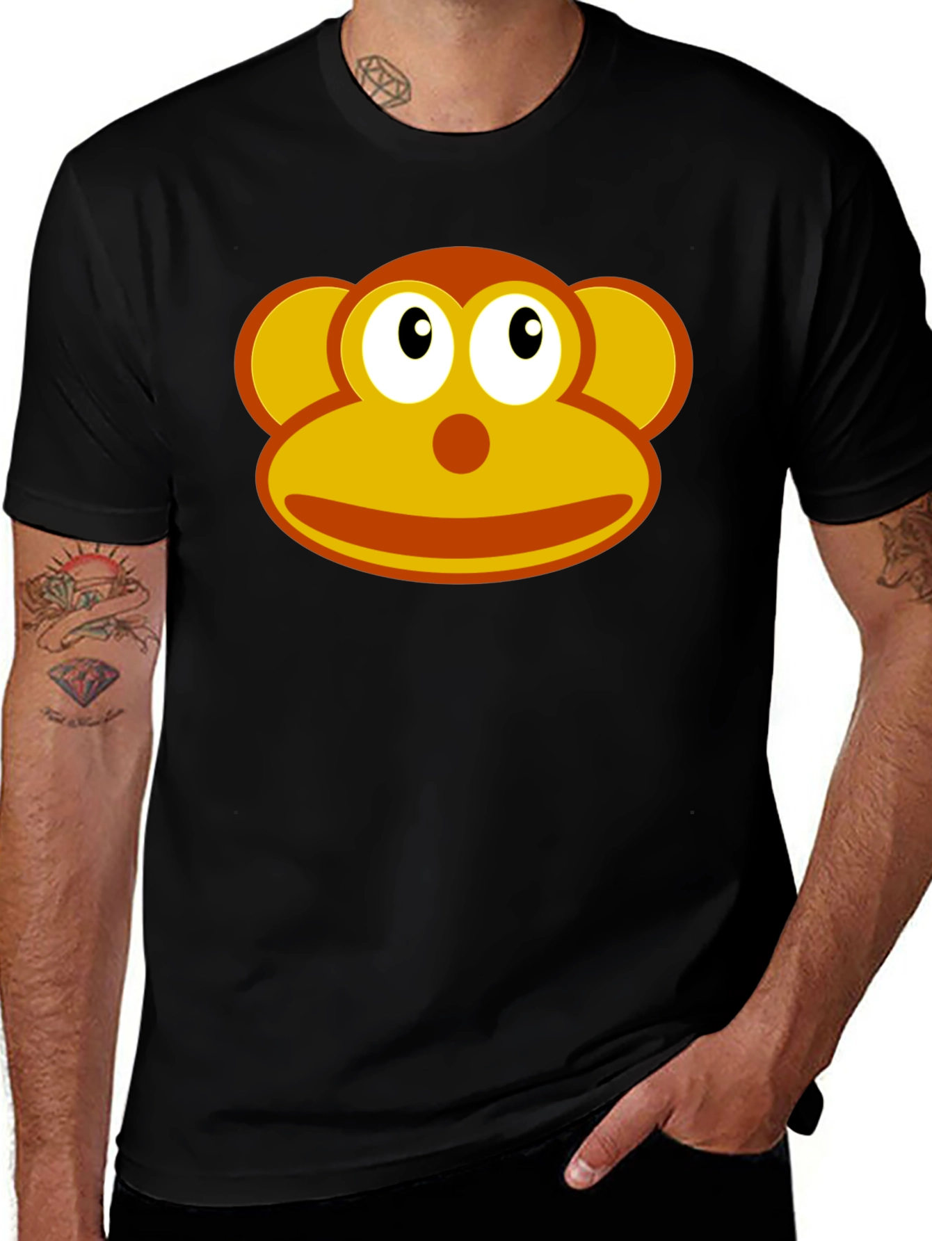 Variant 23 of Funny Cartoon Monkey Graphic T-Shirt - Unisex