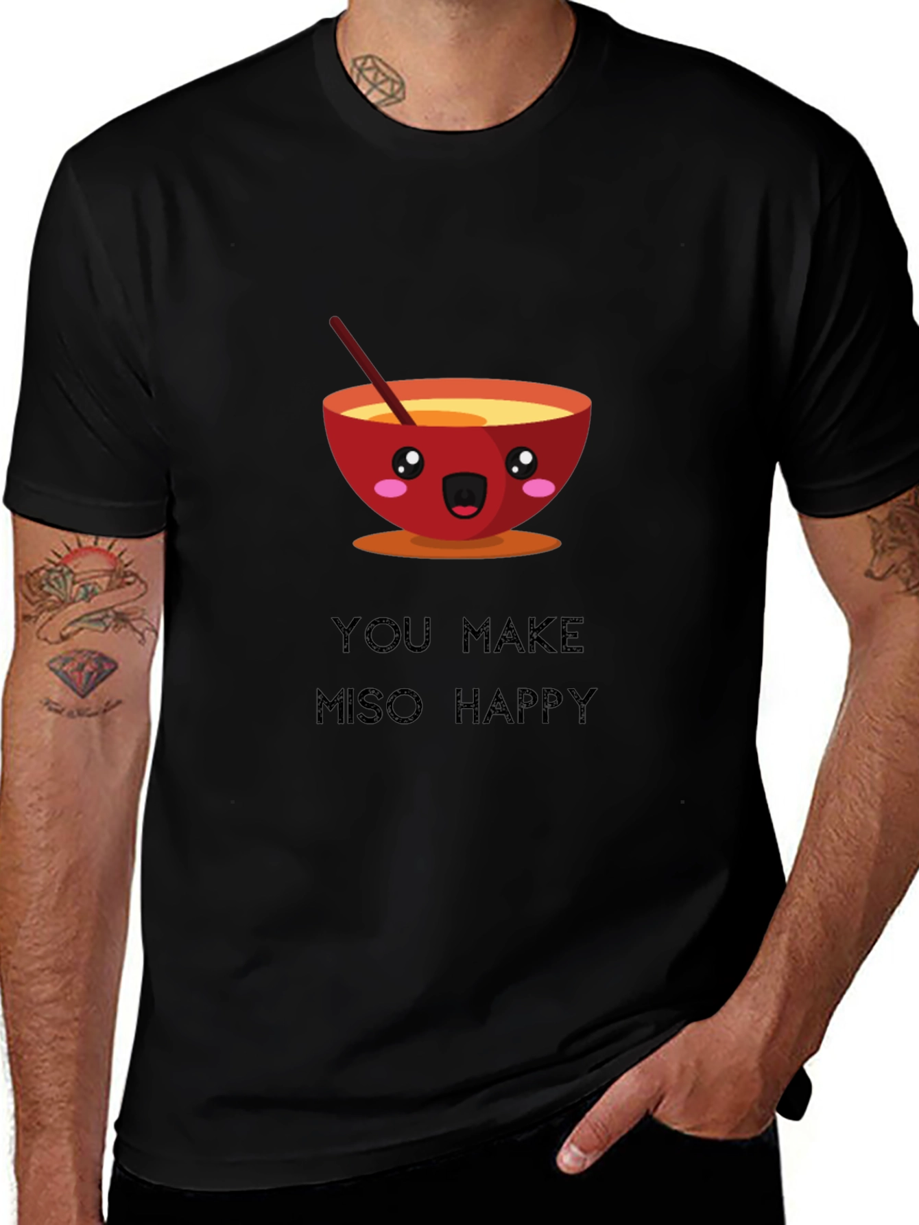Variant 7 of Miso Happy T-Shirt Funny Cute Ramen Bowl Graphic Tee