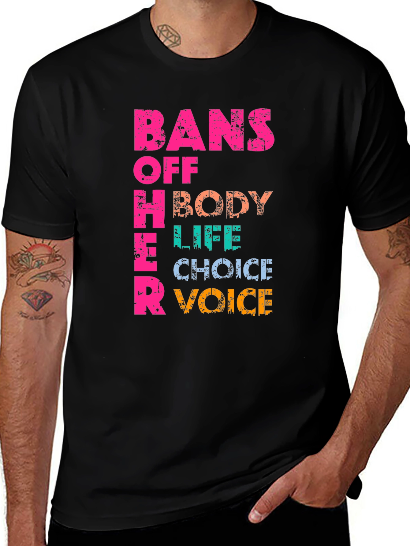 Variant 29 of Bans Off Her Body Pro Choice T-Shirt