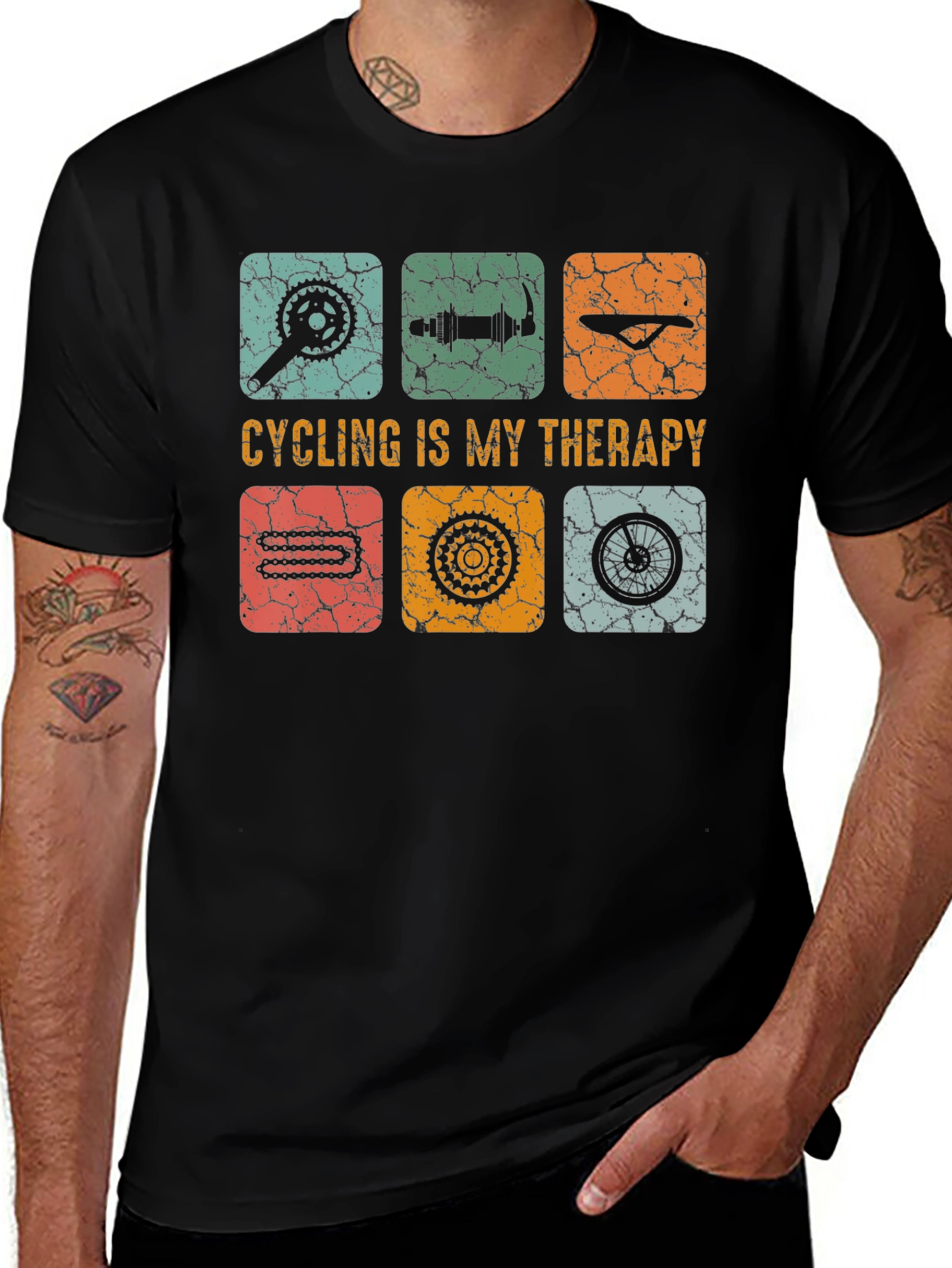 Variant 16 of Cycling Is My Therapy Graphic Tee
