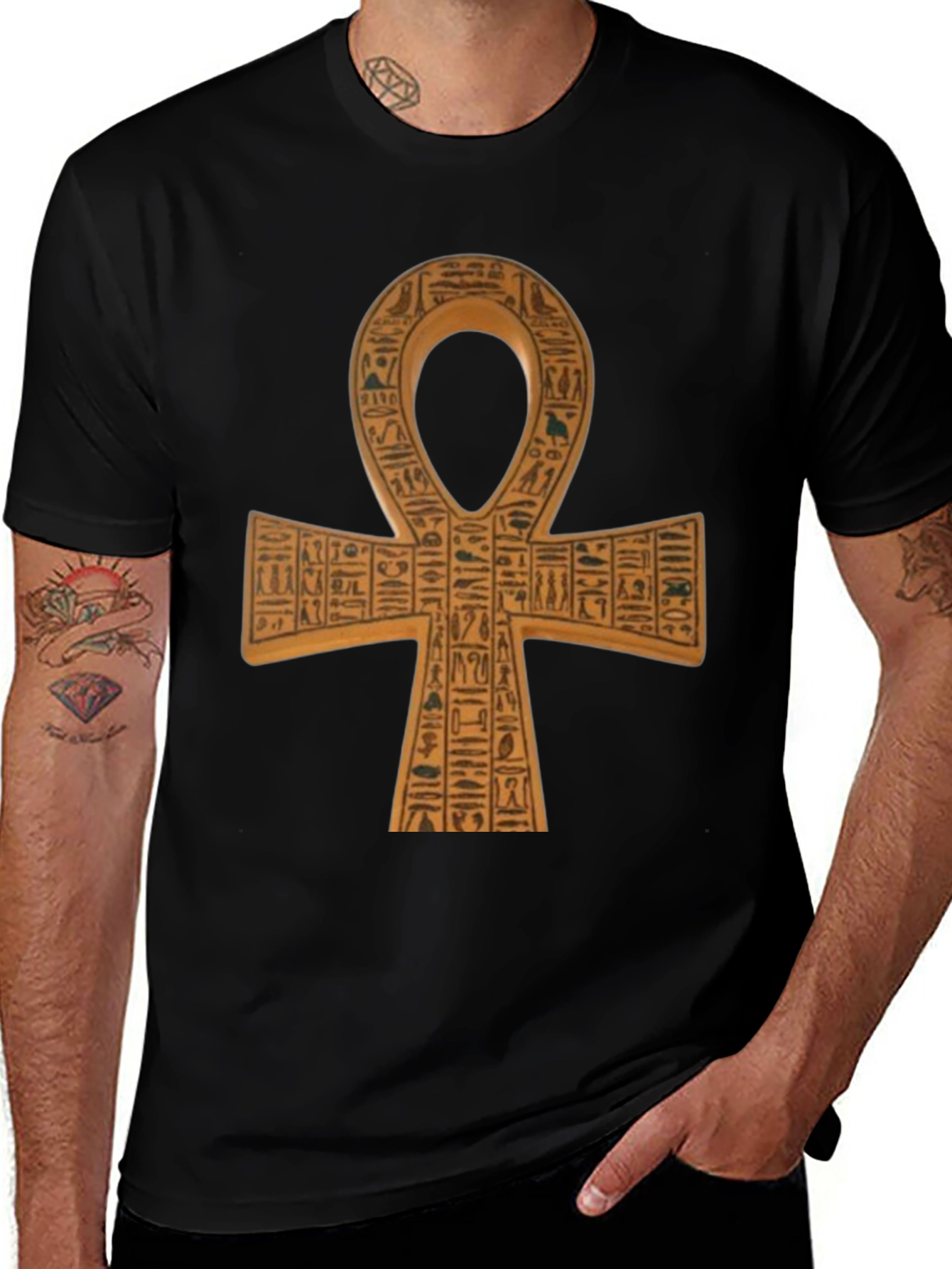Ankh Egyptian Hieroglyph Graphic T-Shirt