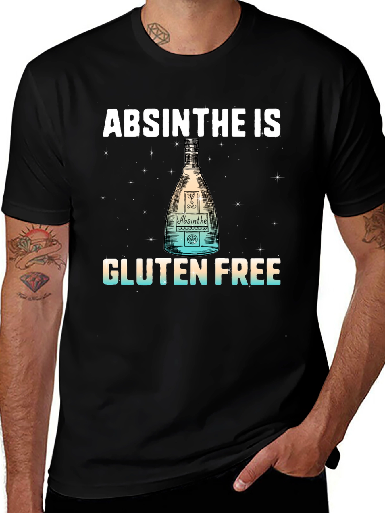 Absinthe Is Gluten Free T-Shirt - Novelty Alcohol Tee