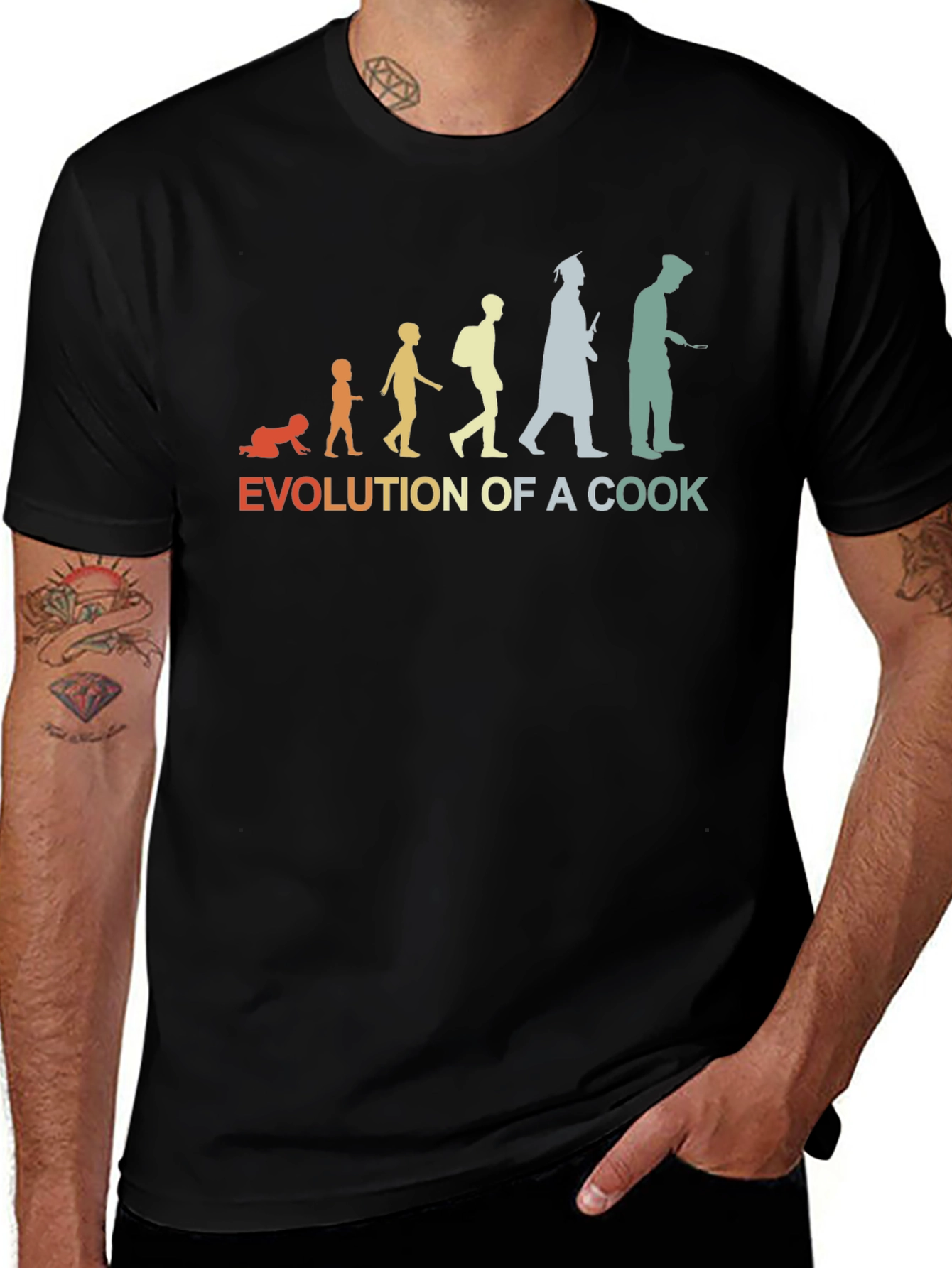 Variant 13 of Evolution of a Cook Funny T-Shirt