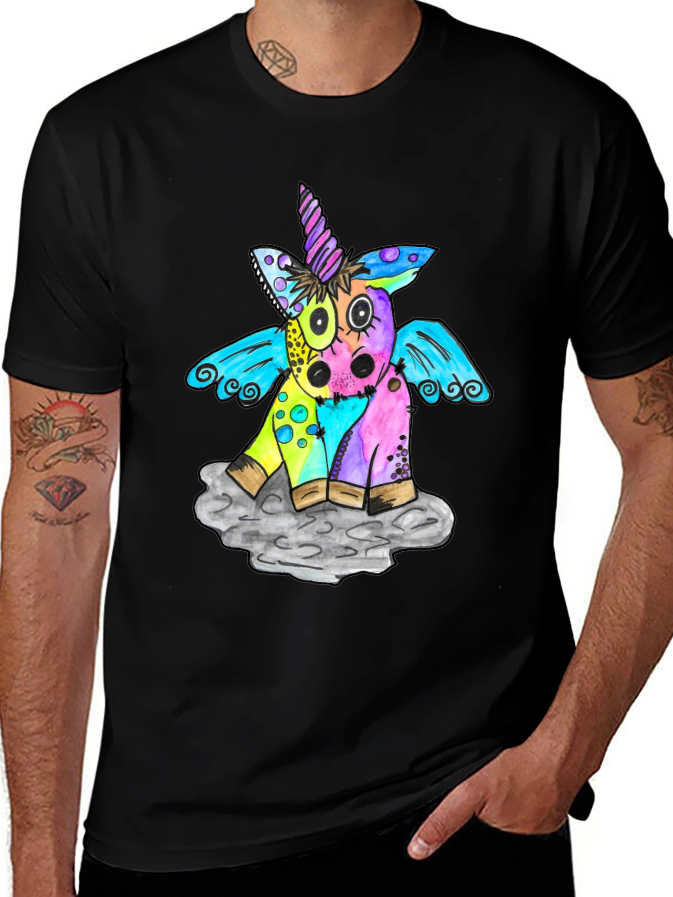 Variant 2 of Unicorn Graphic Print T-Shirt