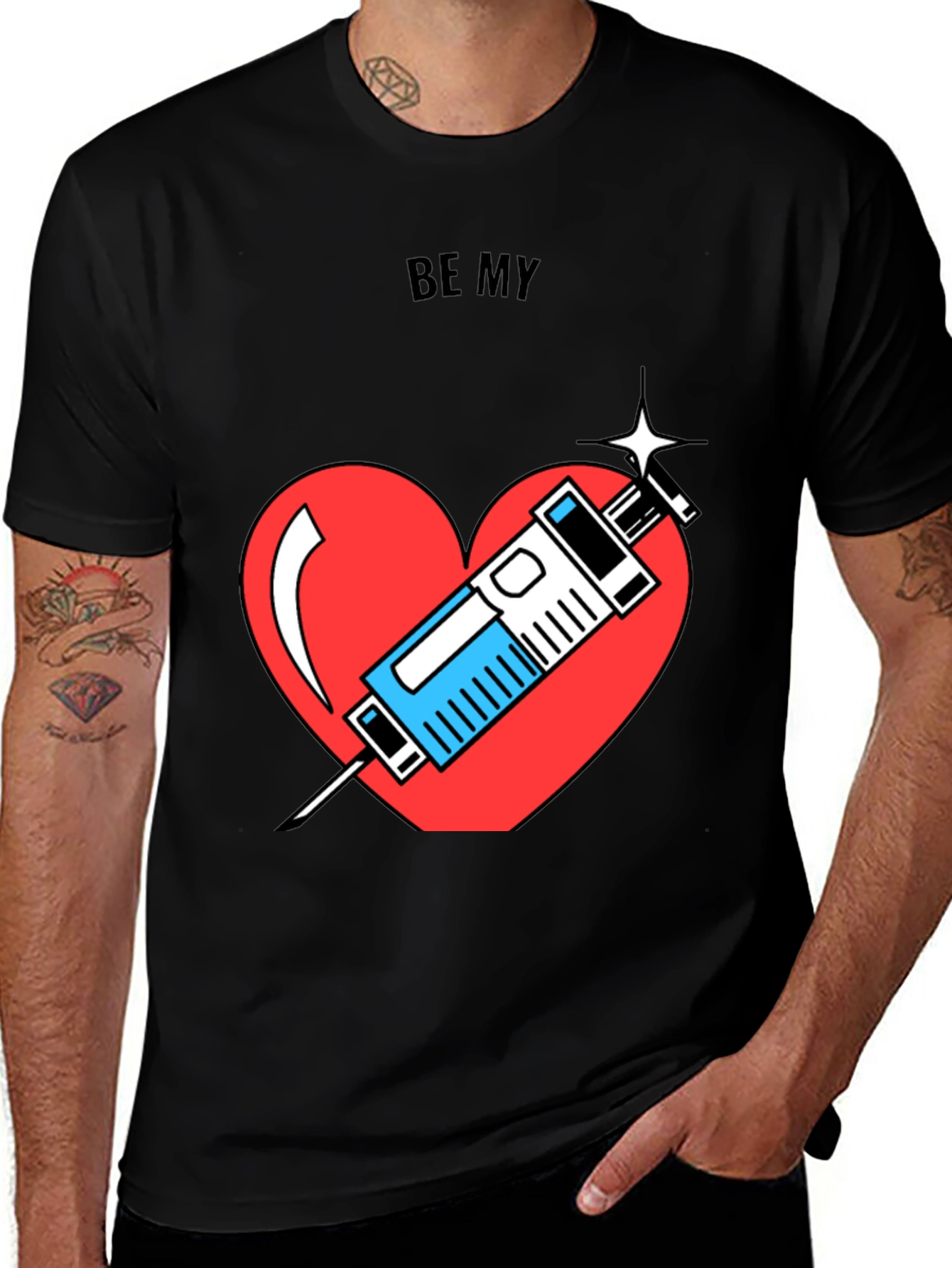 Variant 18 of Be My Shot Heart T-Shirt - Vaccine Love Graphic Tee