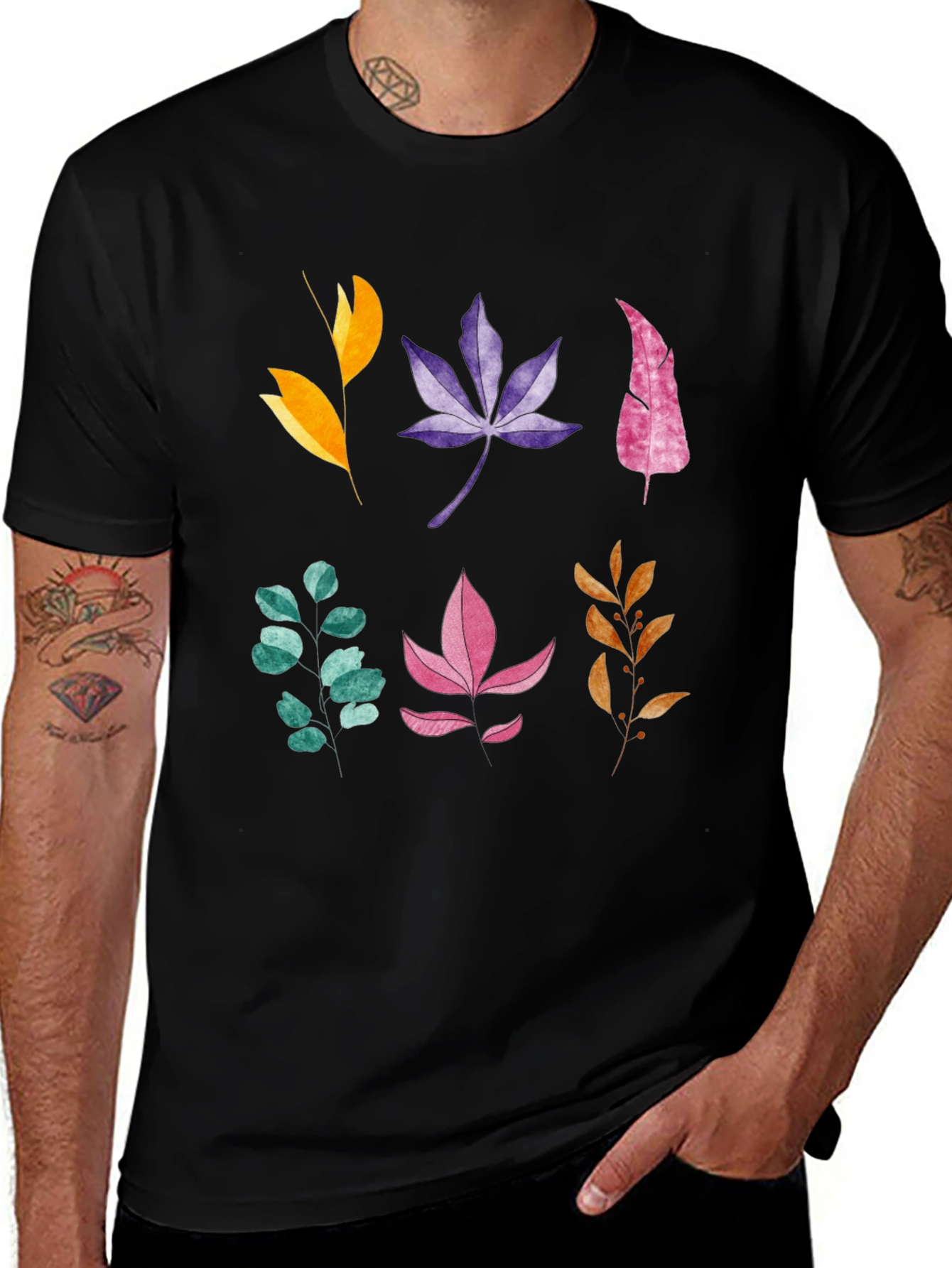 Variant 29 of Botanical Leaves Graphic Print Tee