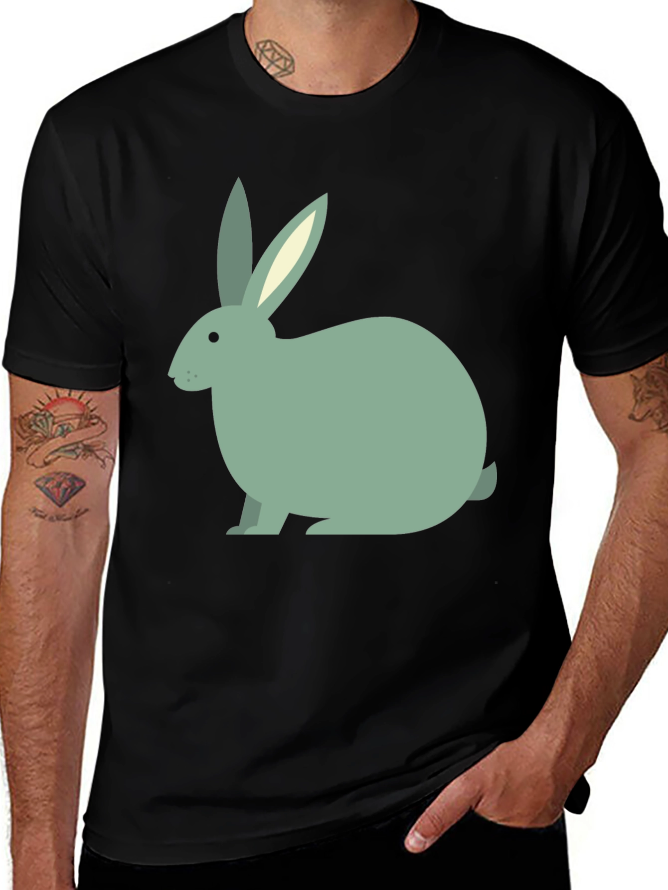 Variant 17 of Rabbit Graphic Tee - Soft Cotton Blend