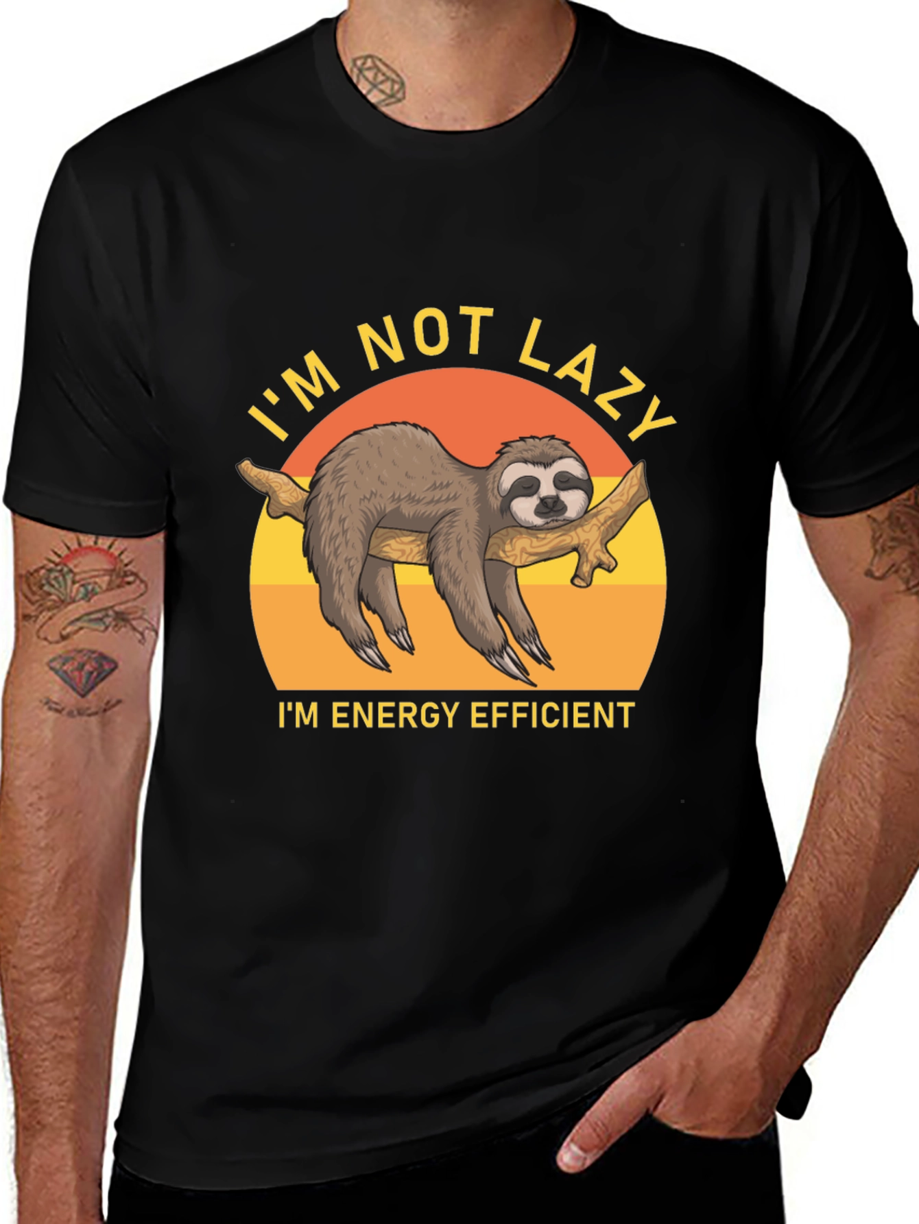 Variant 25 of I'm Not Lazy Sloth Graphic T-Shirt