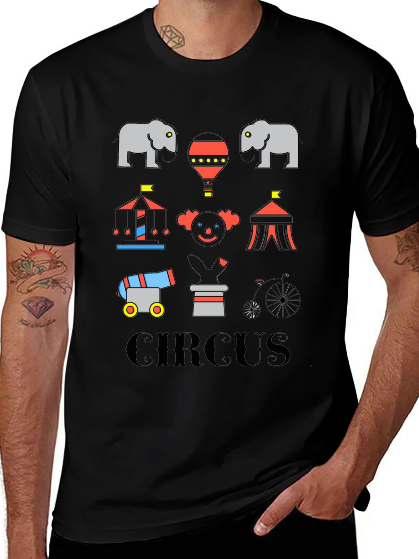 Circus Graphic Tee - Novelty Print