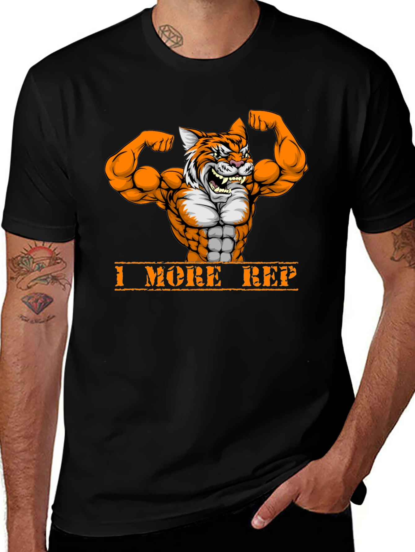 I More Rep Tiger Gym Black T-Shirt