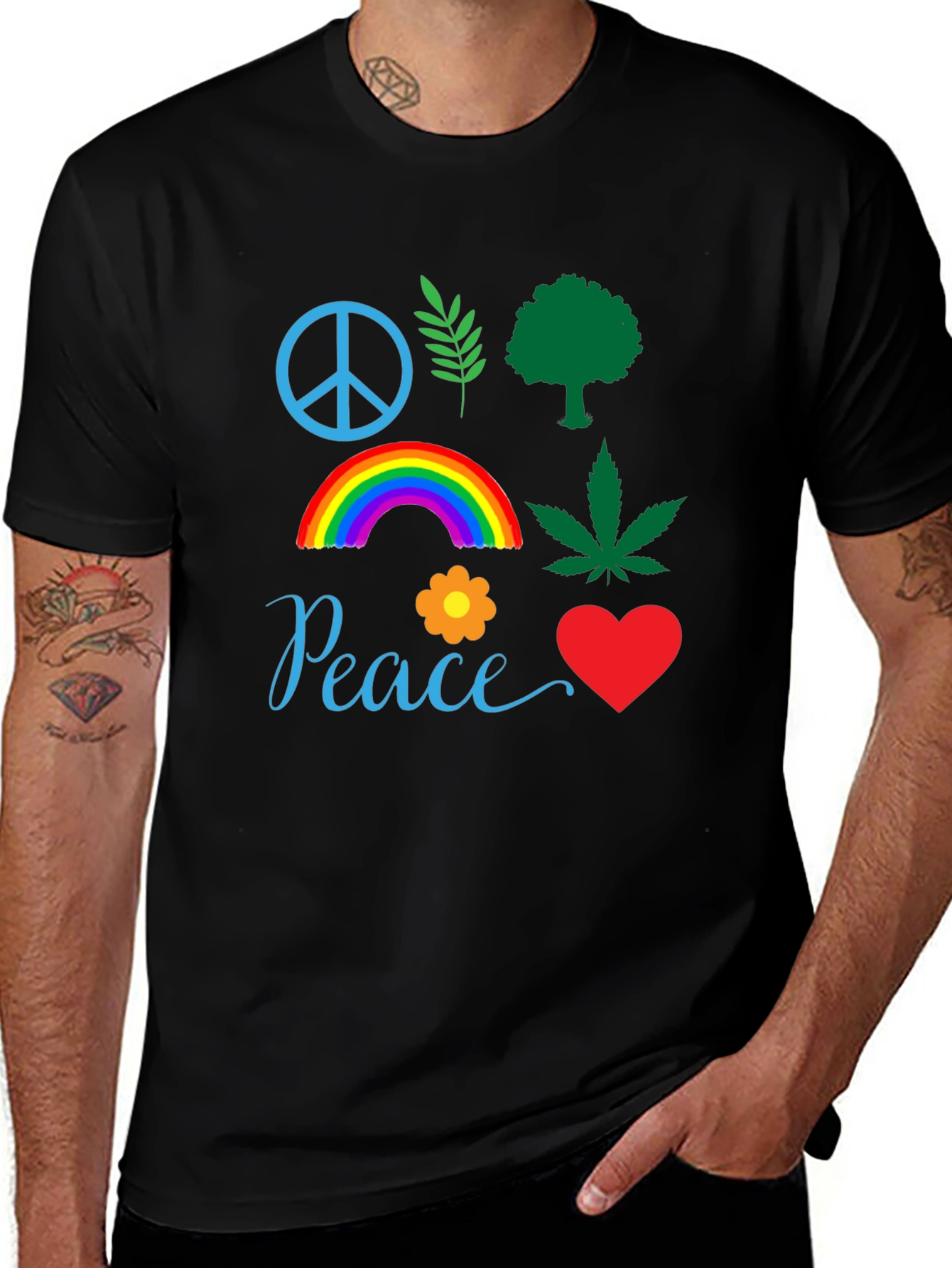 Variant 22 of Peace Sign Graphic T-Shirt, Unisex