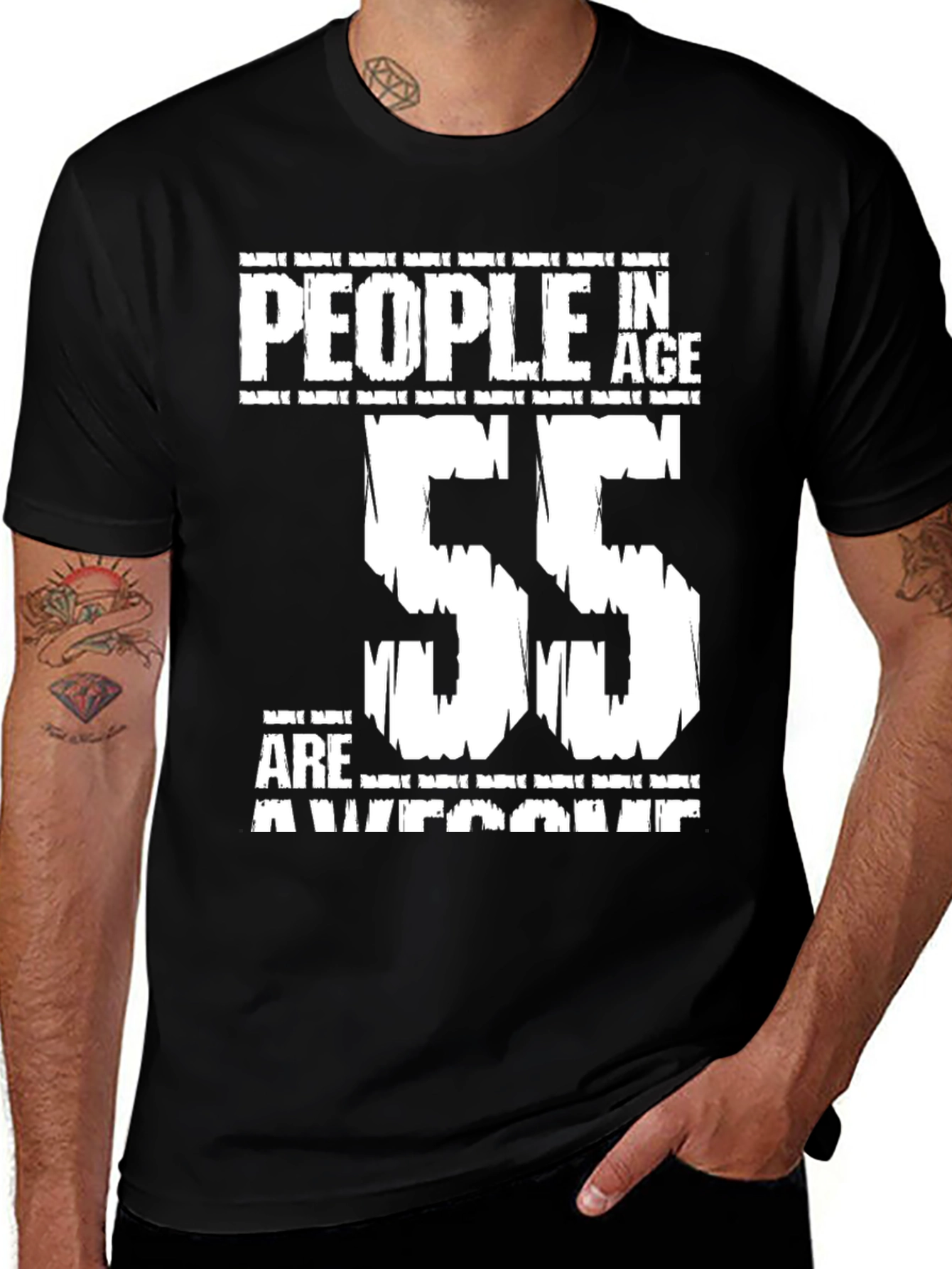 Variant 9 of People in Age 55 are Awesome T-Shirt