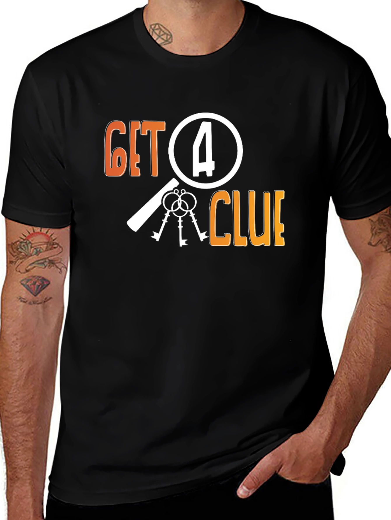 Get 4 Clue T-Shirt Mystery Game Solve Clues