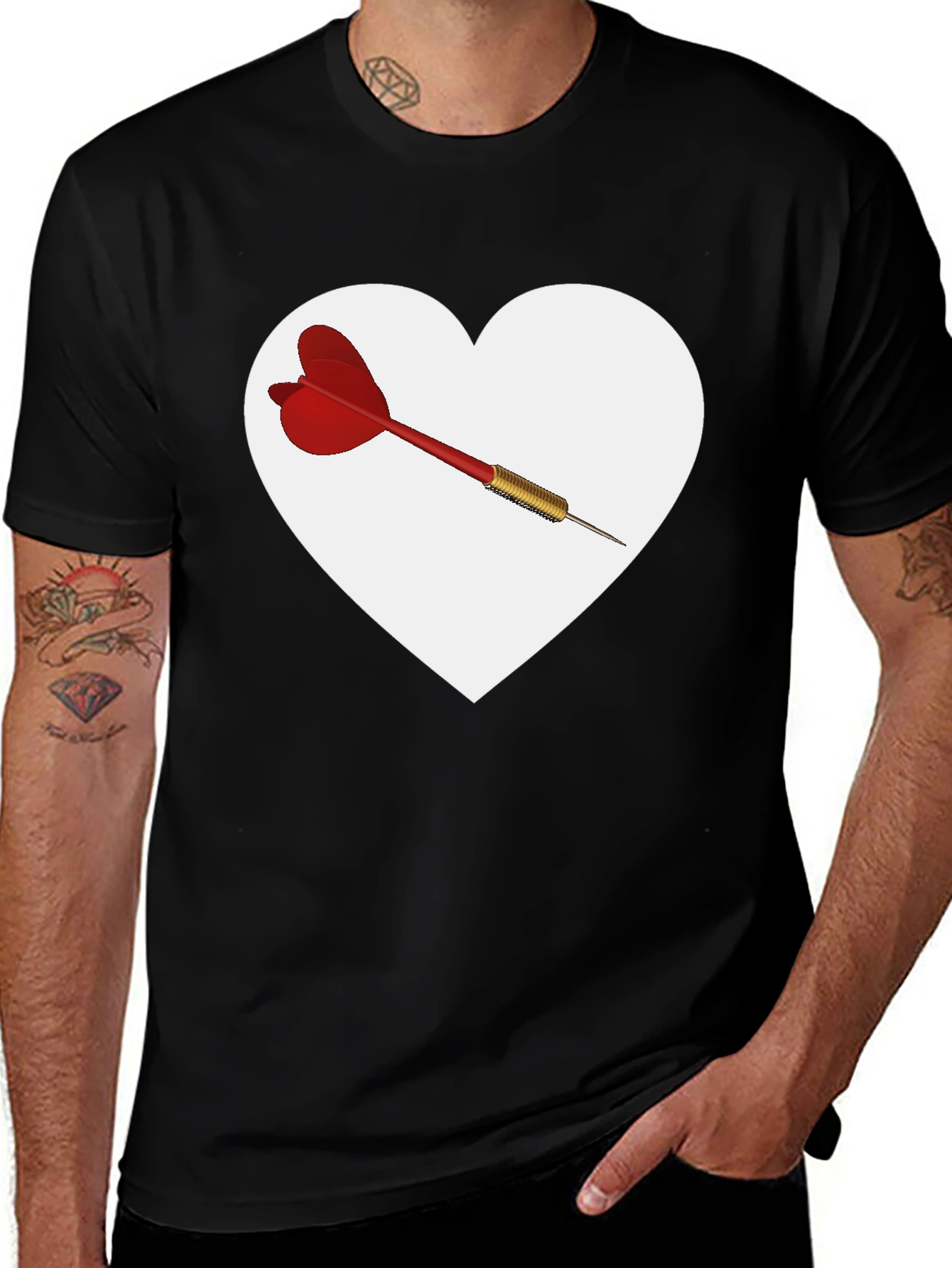 Variant 25 of Heart Dart Graphic Tee - Unique Design
