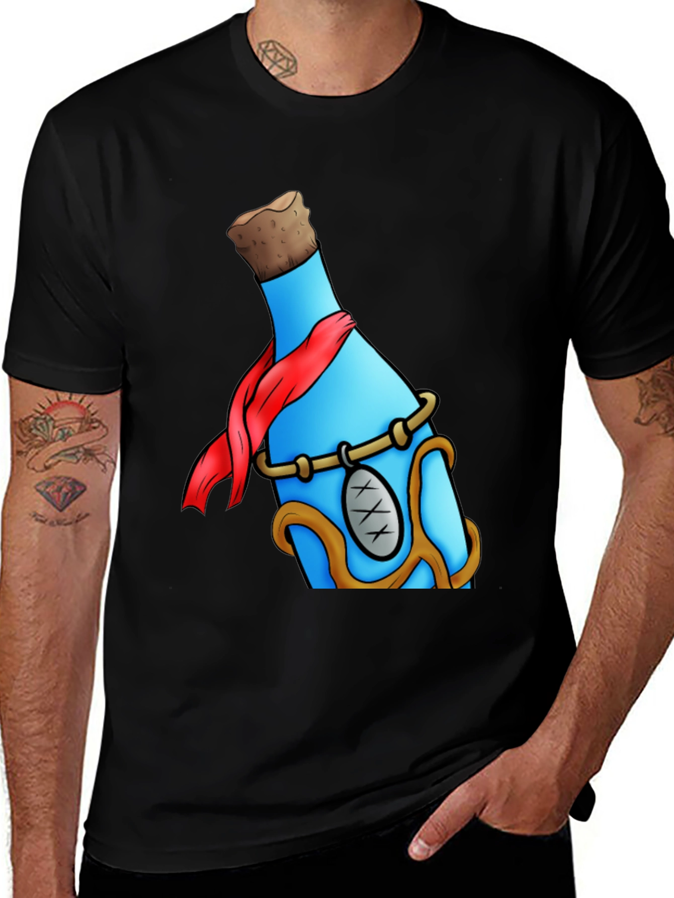 Variant 21 of Message in a Bottle Graphic T-Shirt