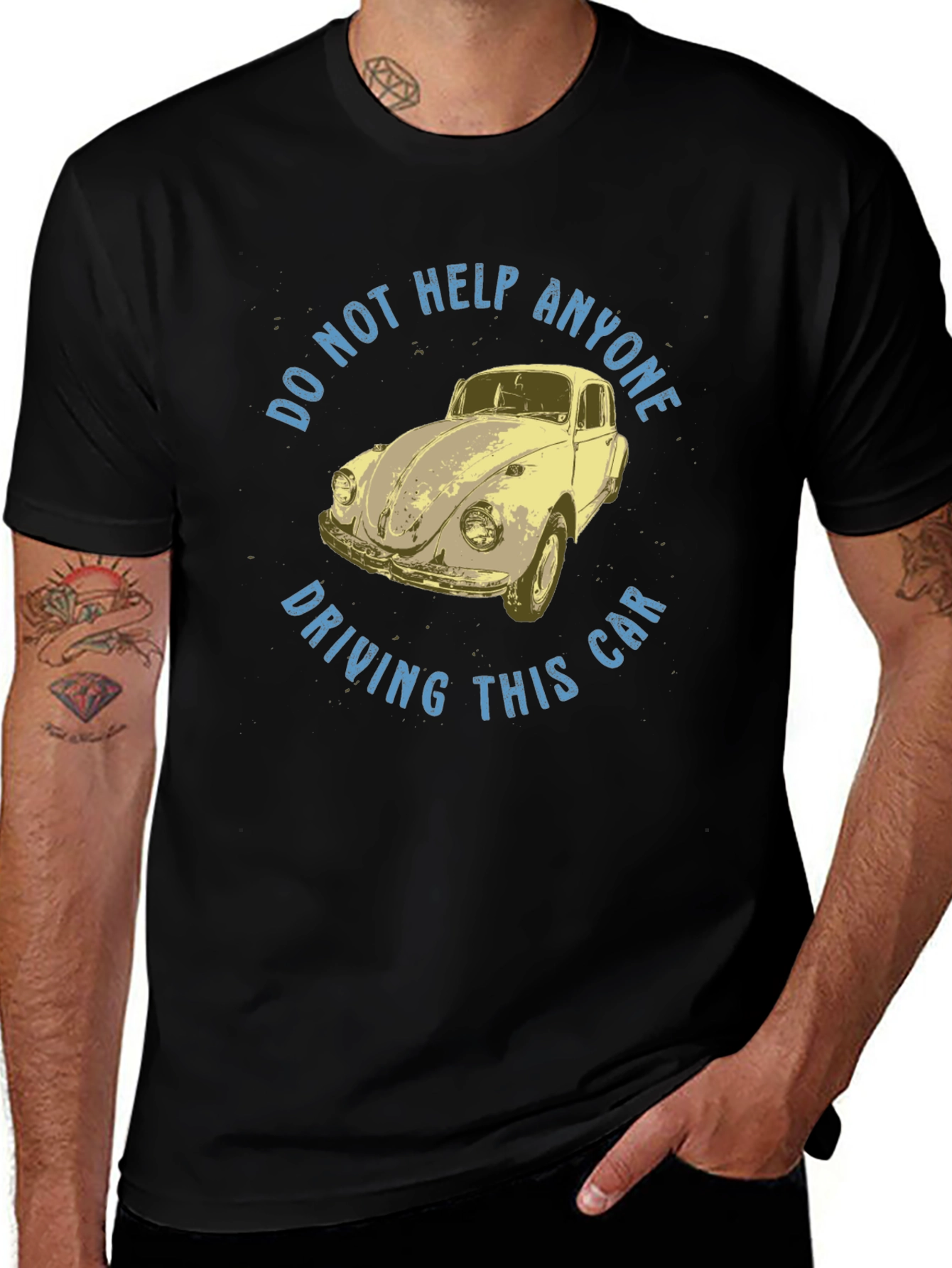 Variant 5 of Funny Car T-Shirt - Do Not Help Anyone