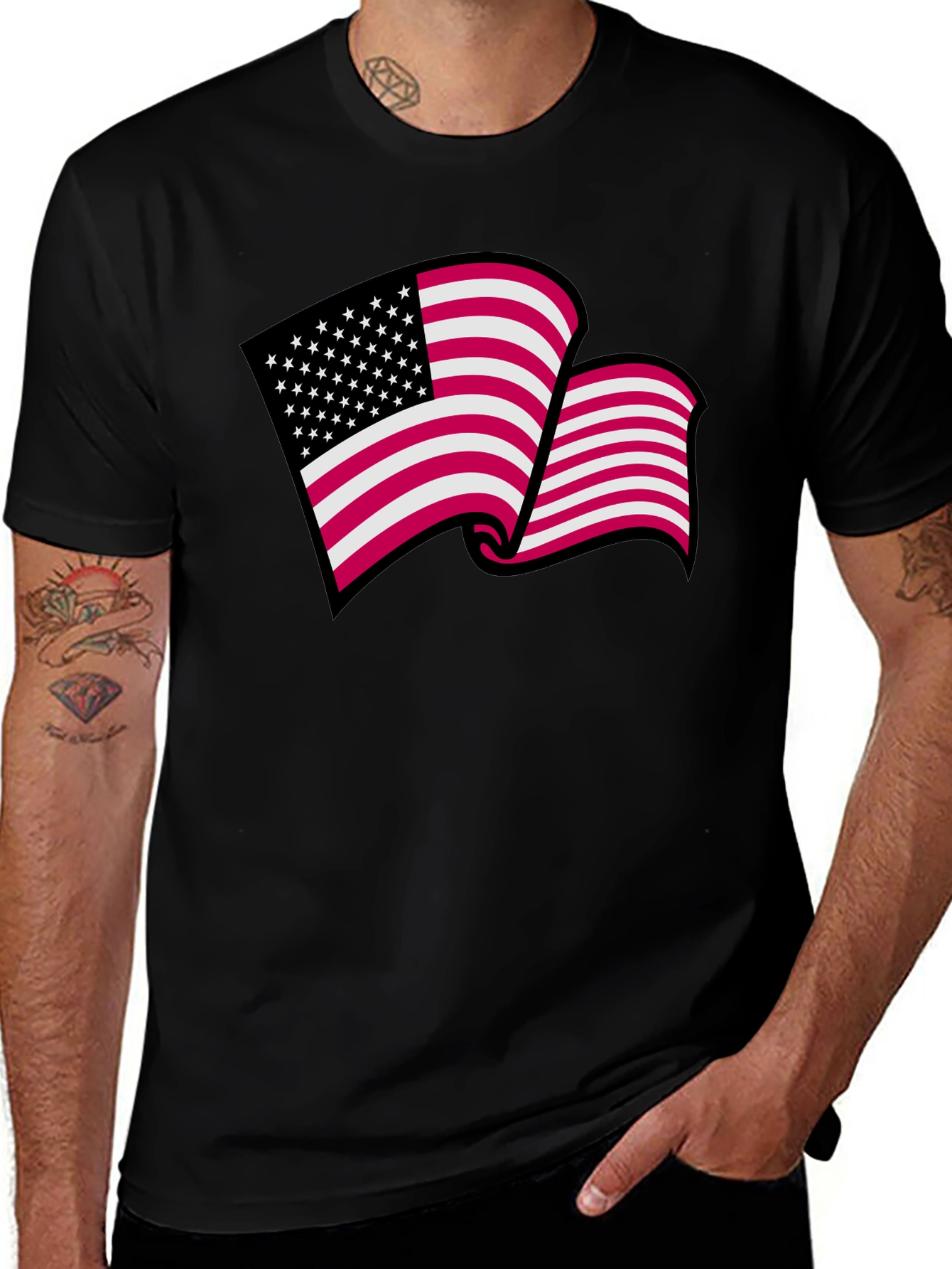 Variant 19 of American Flag Graphic T-Shirt