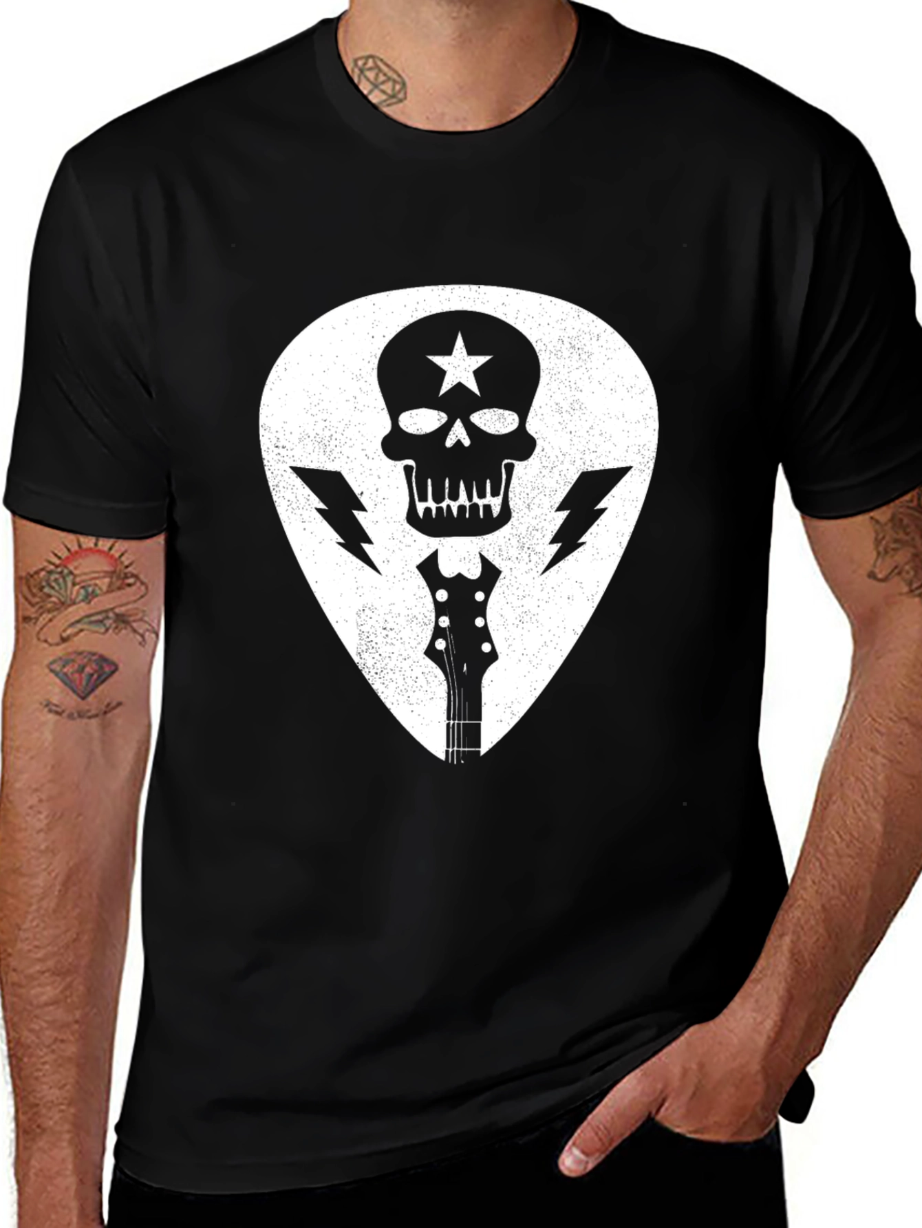 Variant 20 of Rock 'n' Roll Skull Graphic T-Shirt