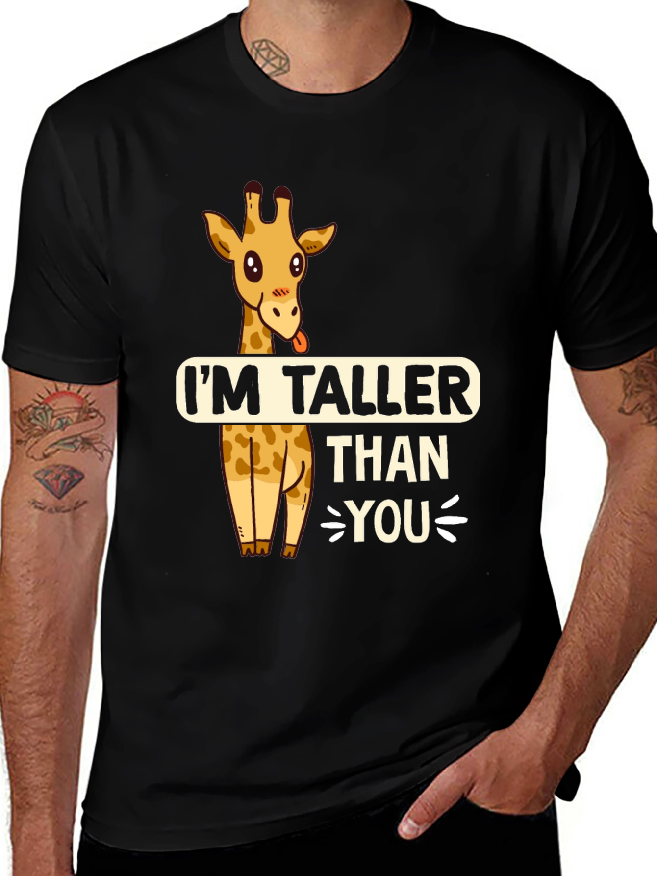 Variant 20 of Funny Giraffe T-Shirt - I'm Taller Than You