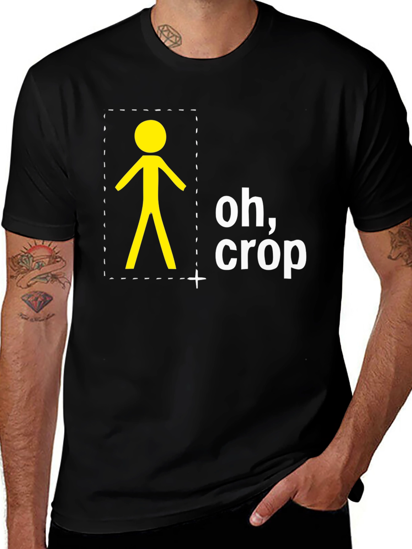 Variant 27 of Oh Crop Funny Graphic T-Shirt