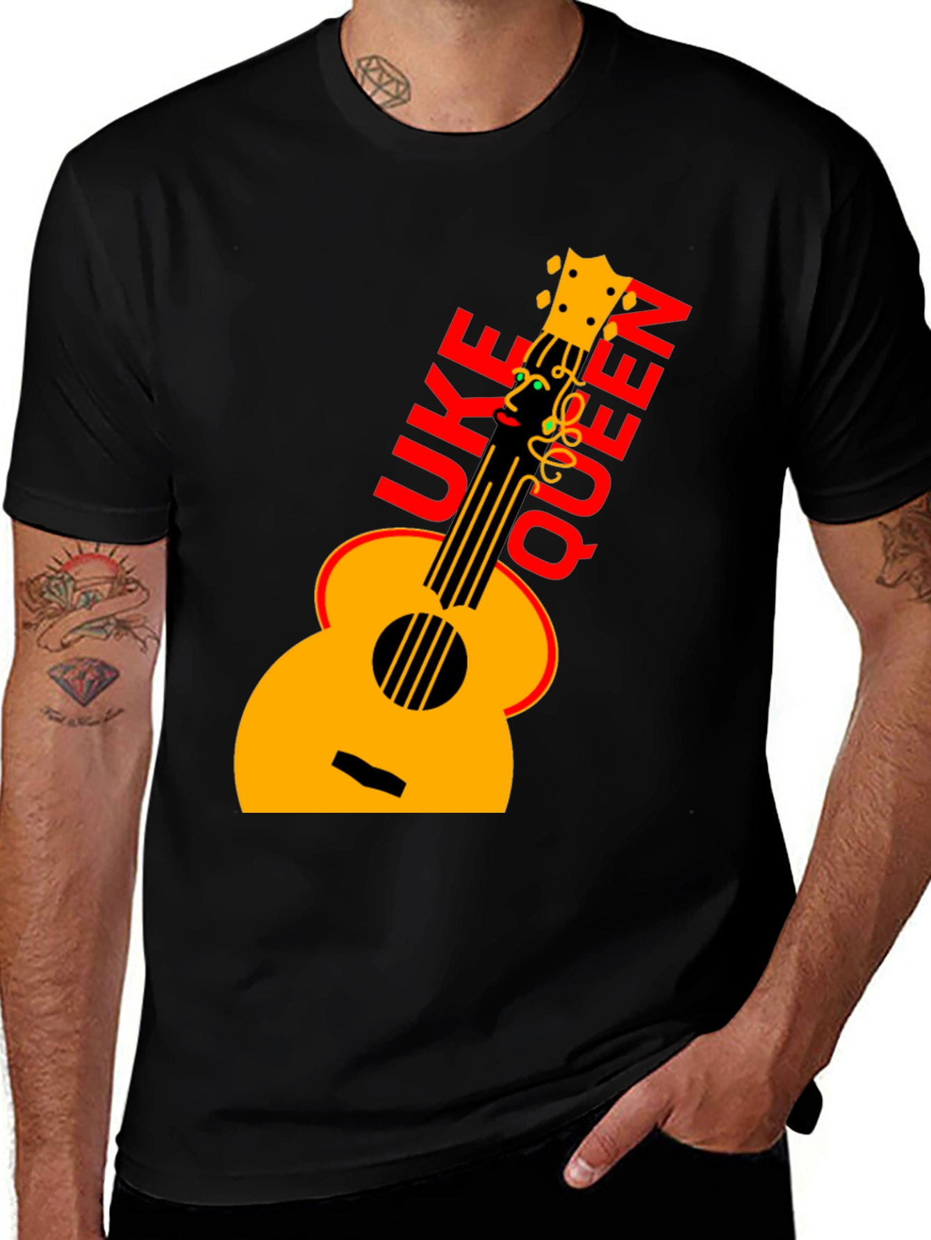 Variant 30 of Uke Queen Graphic T-Shirt - Musician's Tee