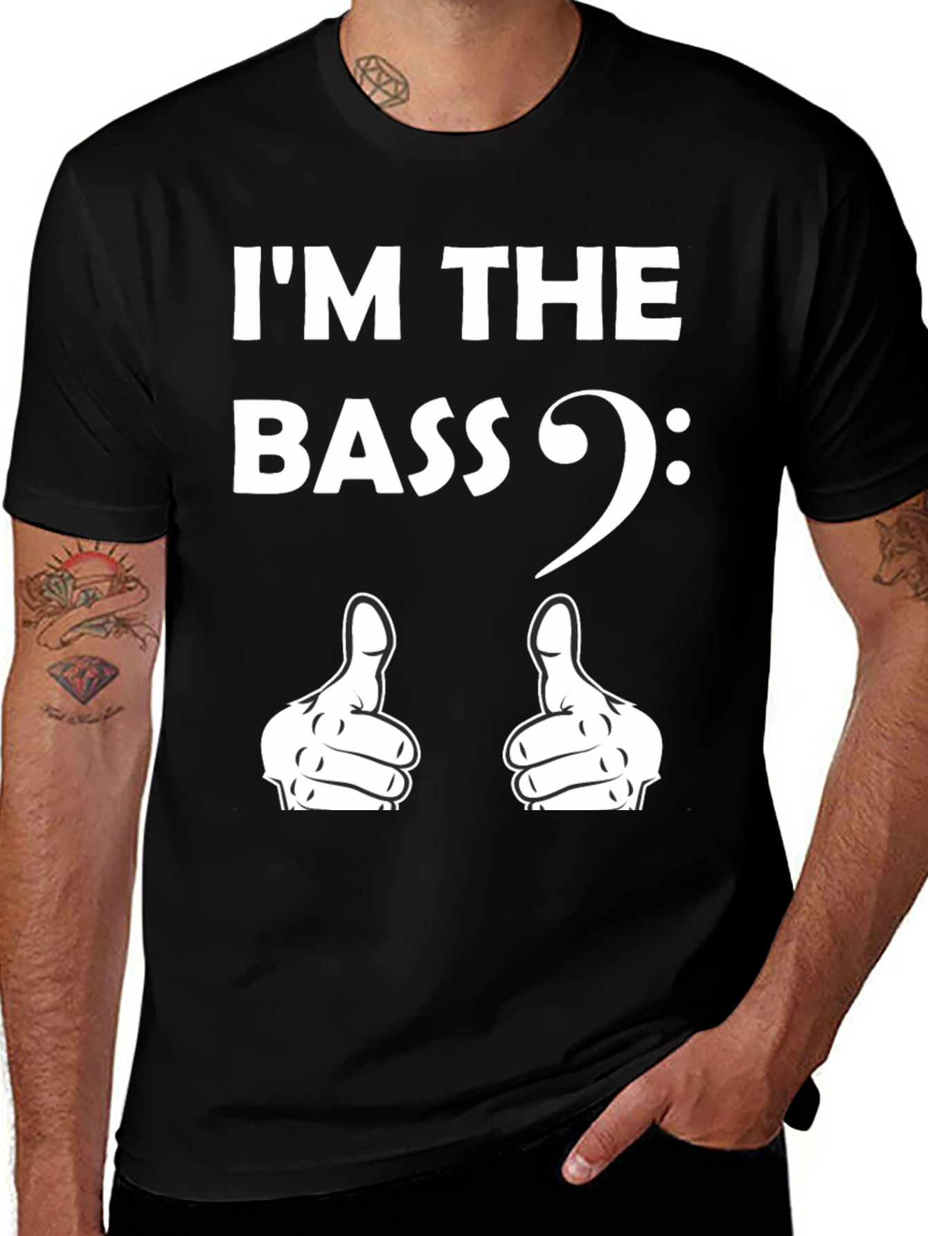 Variant 2 of I'm the Bass Clef Music T-Shirt