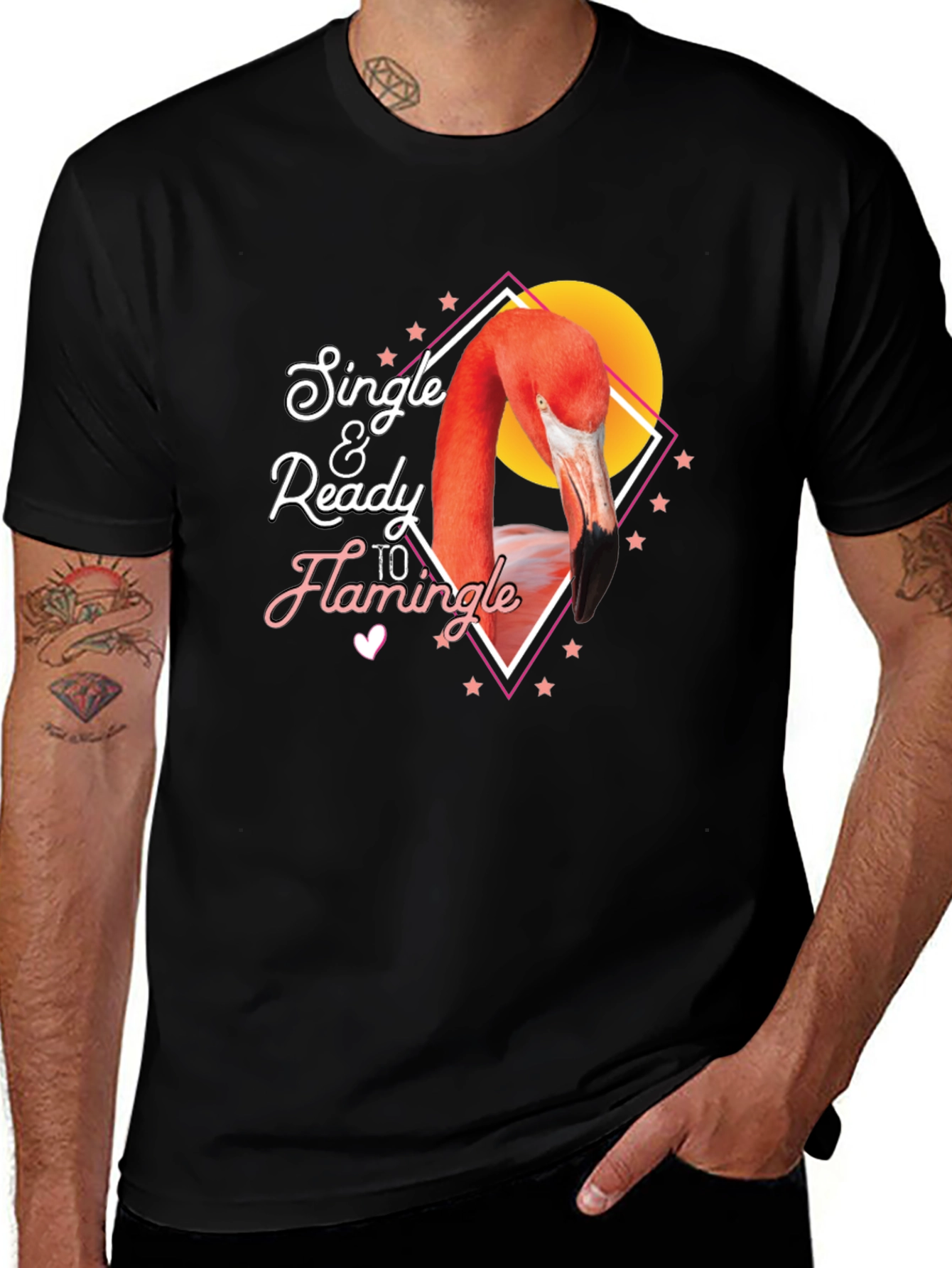 Variant 15 of Single & Ready to Flamingle Graphic Tee