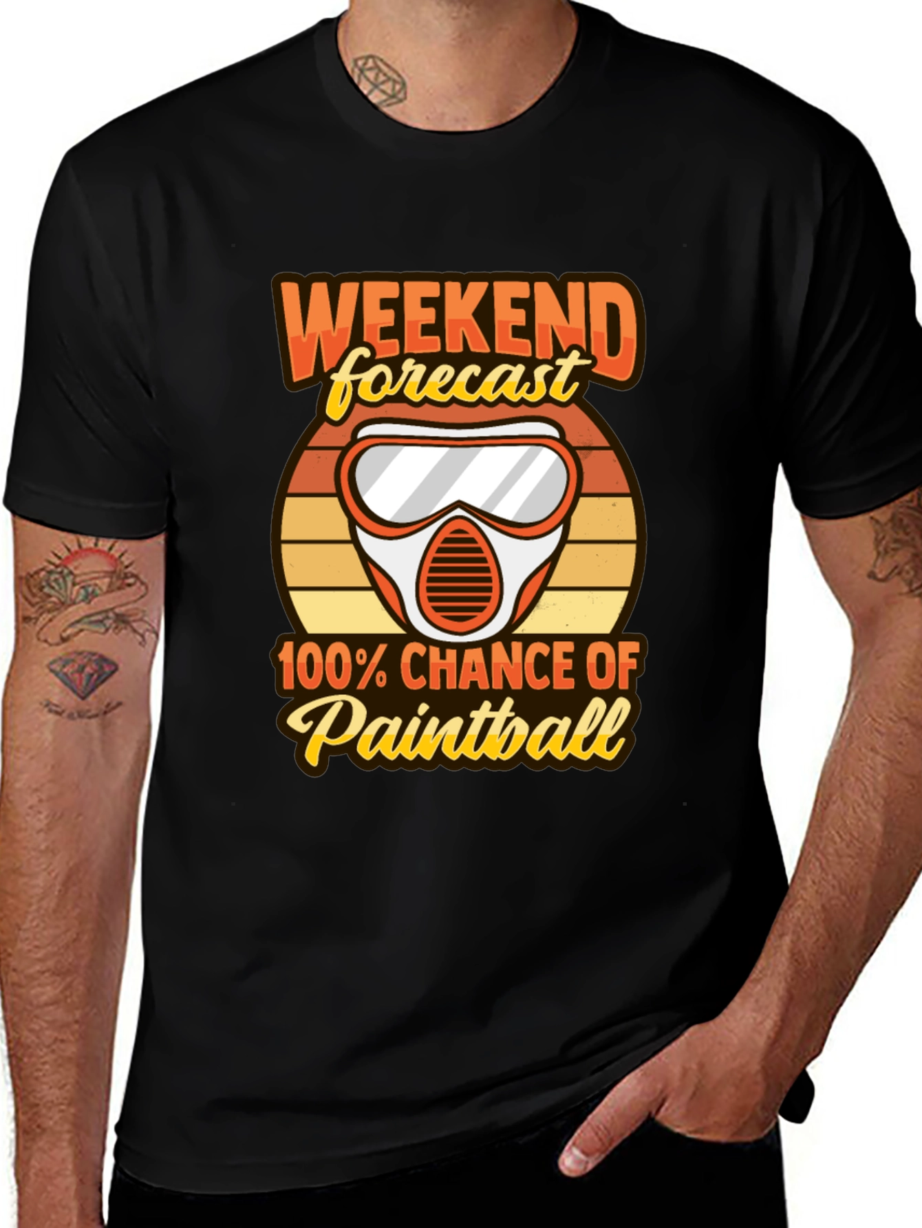 Variant 10 of Paintball Weekend Forecast Graphic Tee