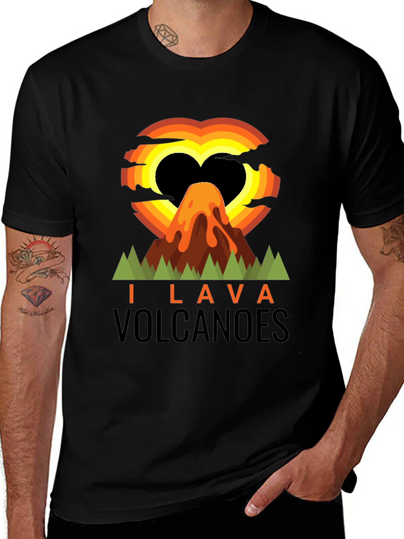 I Lava Volcanoes T-Shirt - Cute Volcano Heart Tee