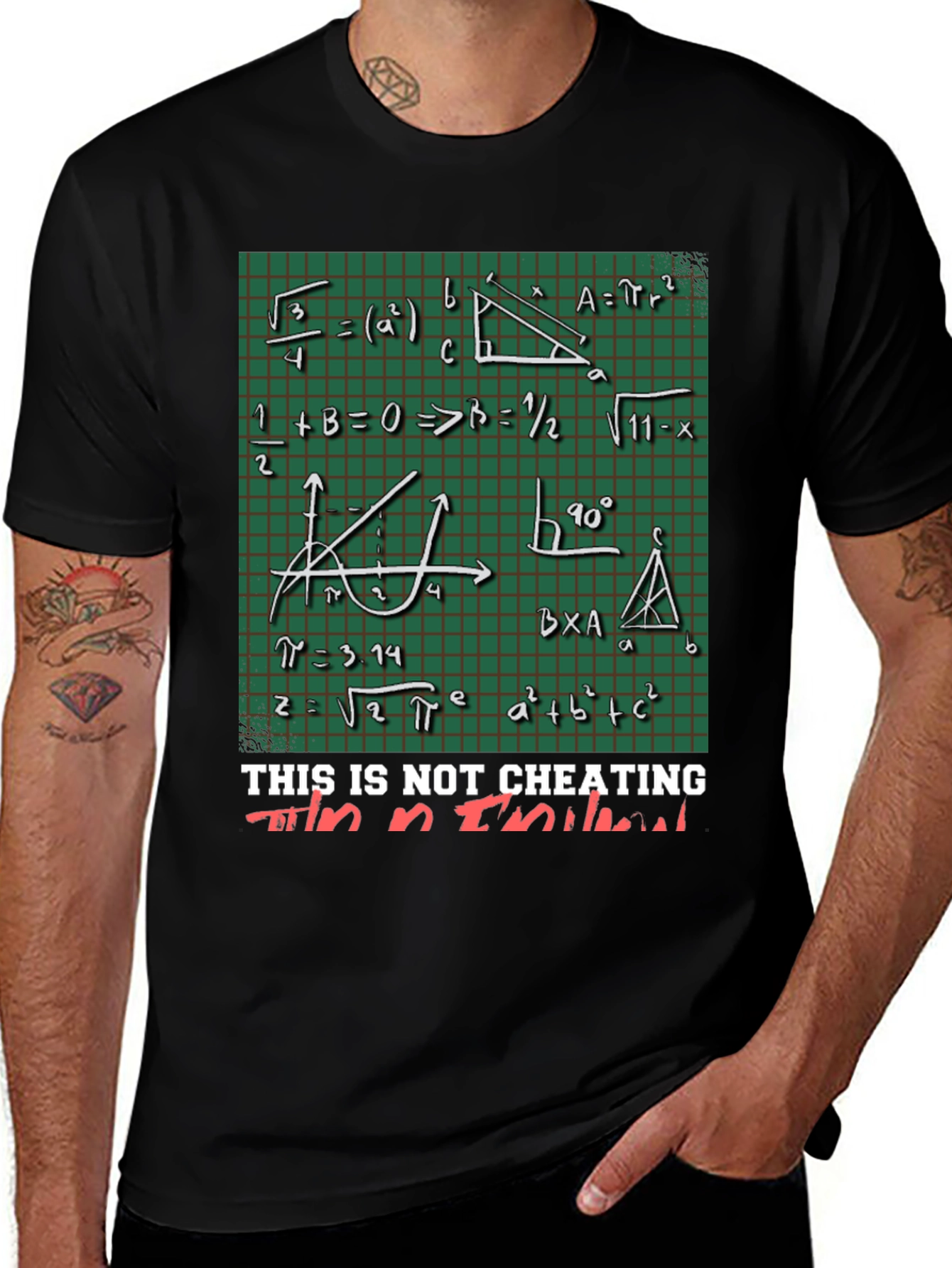 Variant 3 of Math Equations Graphic T-Shirt - "This is Not Cheating"