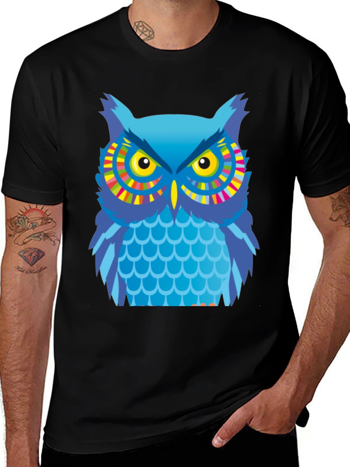 Variant 12 of Owl Graphic T-Shirt - Cool Bird Design