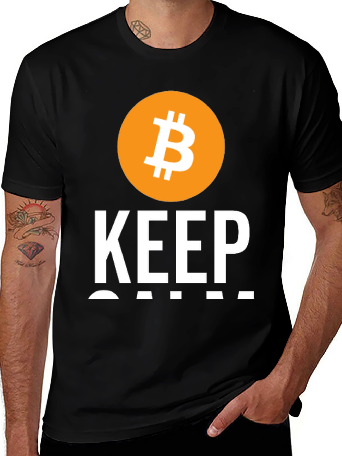 Variant 5 of Bitcoin Keep Calm Crypto T-Shirt