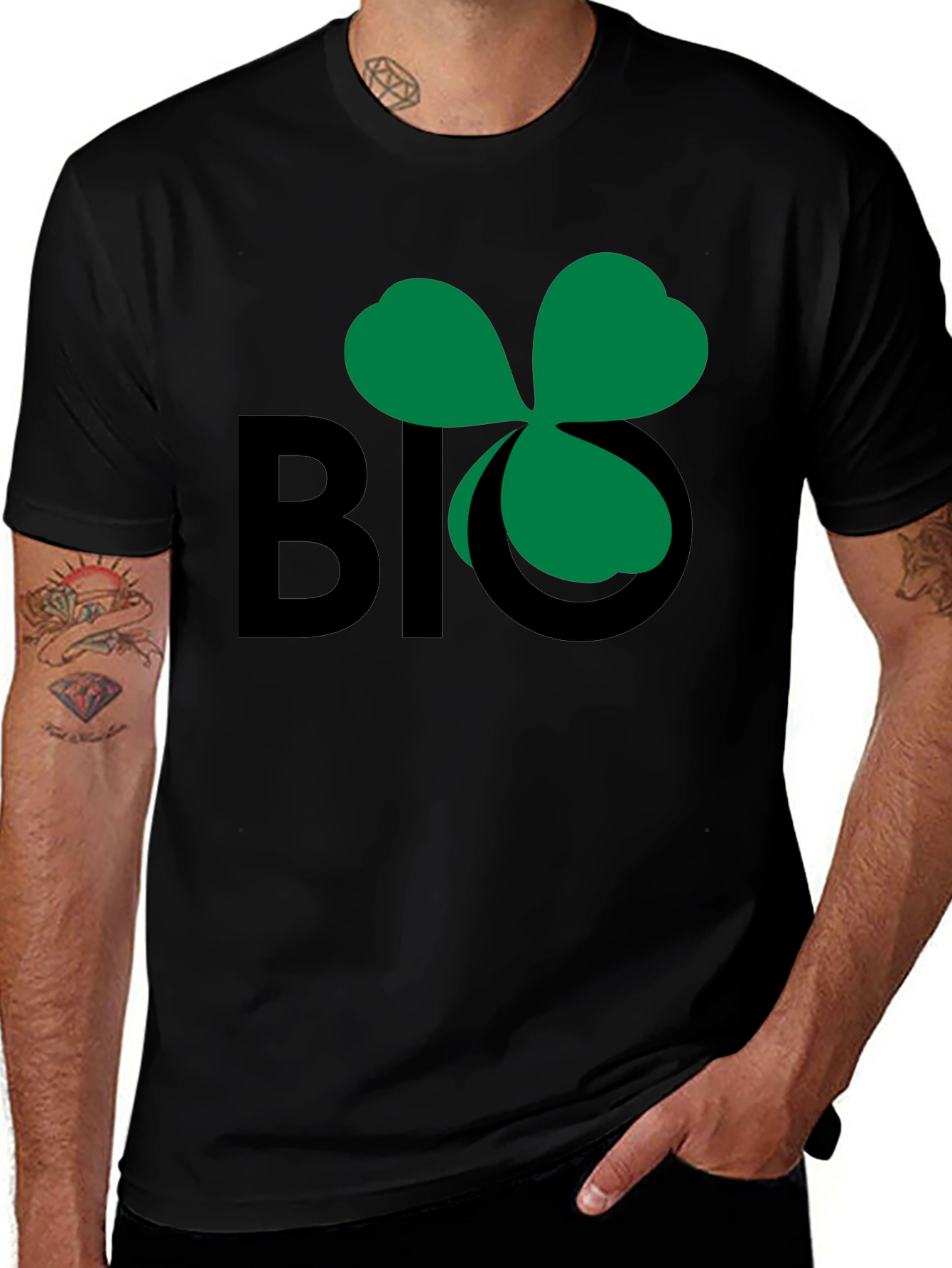 Variant 17 of Lucky Big Shamrock Graphic Tee - Soft Cotton Blend