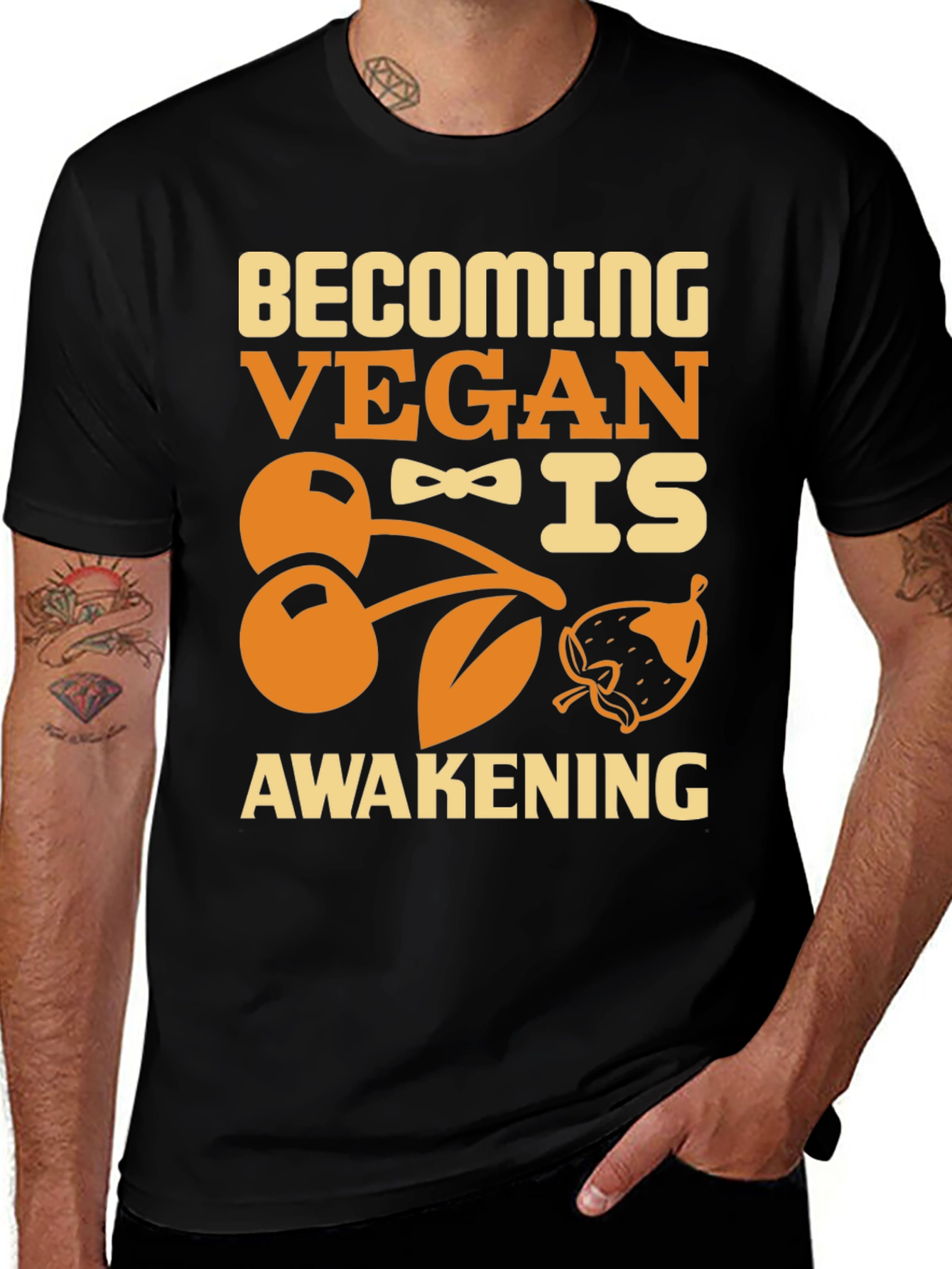 Variant 12 of Vegan Awakening T-Shirt - Stylish Vegan Lifestyle Apparel