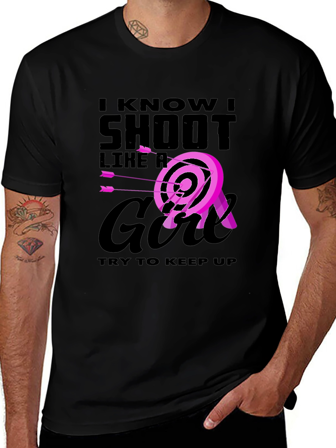 Variant 19 of I Shoot Like A Girl T-Shirt