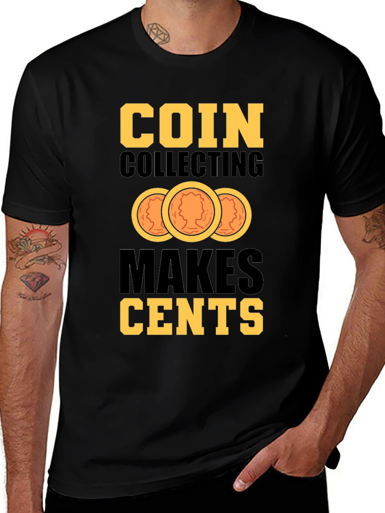 Variant 30 of Coin Collecting Makes Cents Graphic T-Shirt