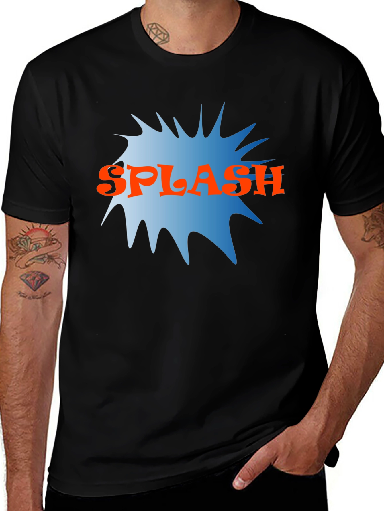 Variant 30 of Splash Graphic T-Shirt - Casual Cotton Tee