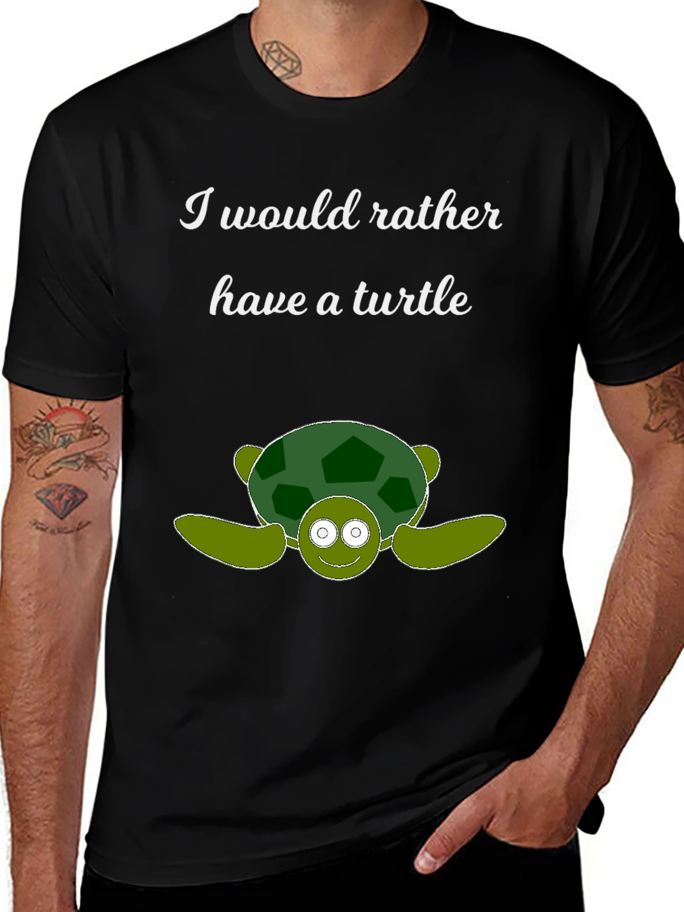Variant 14 of I Would Rather Have a Turtle T-Shirt