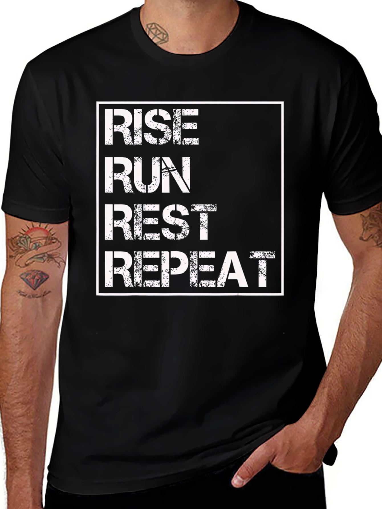 Variant 18 of Rise Run Rest Repeat Graphic Tee