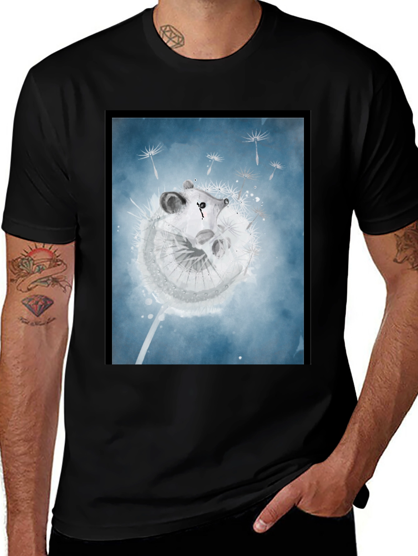 Variant 15 of Dandelion Mouse Graphic Tee - Stylish Comfort
