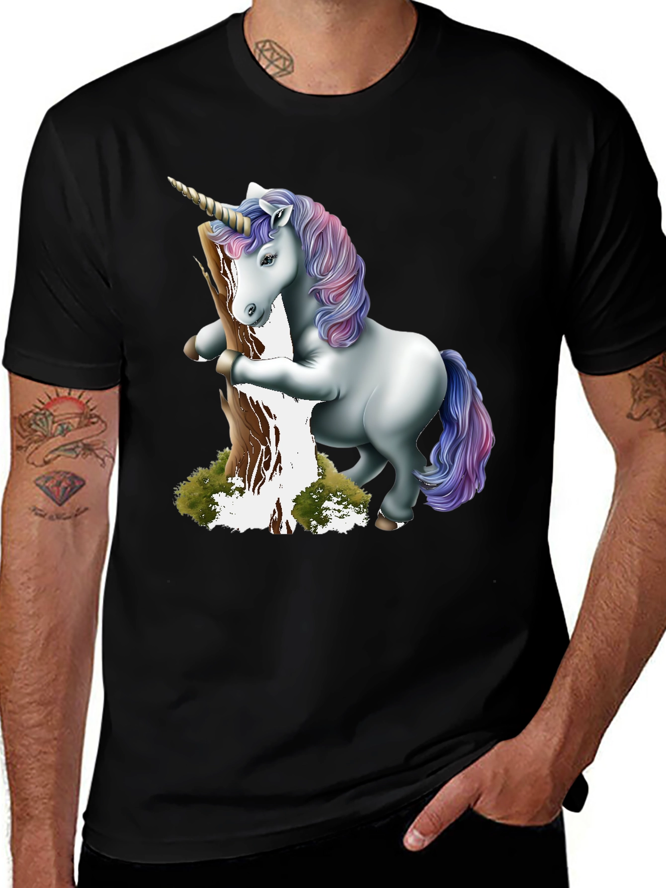 Variant 29 of Unicorn Graphic Tee - Magical Men's T-Shirt