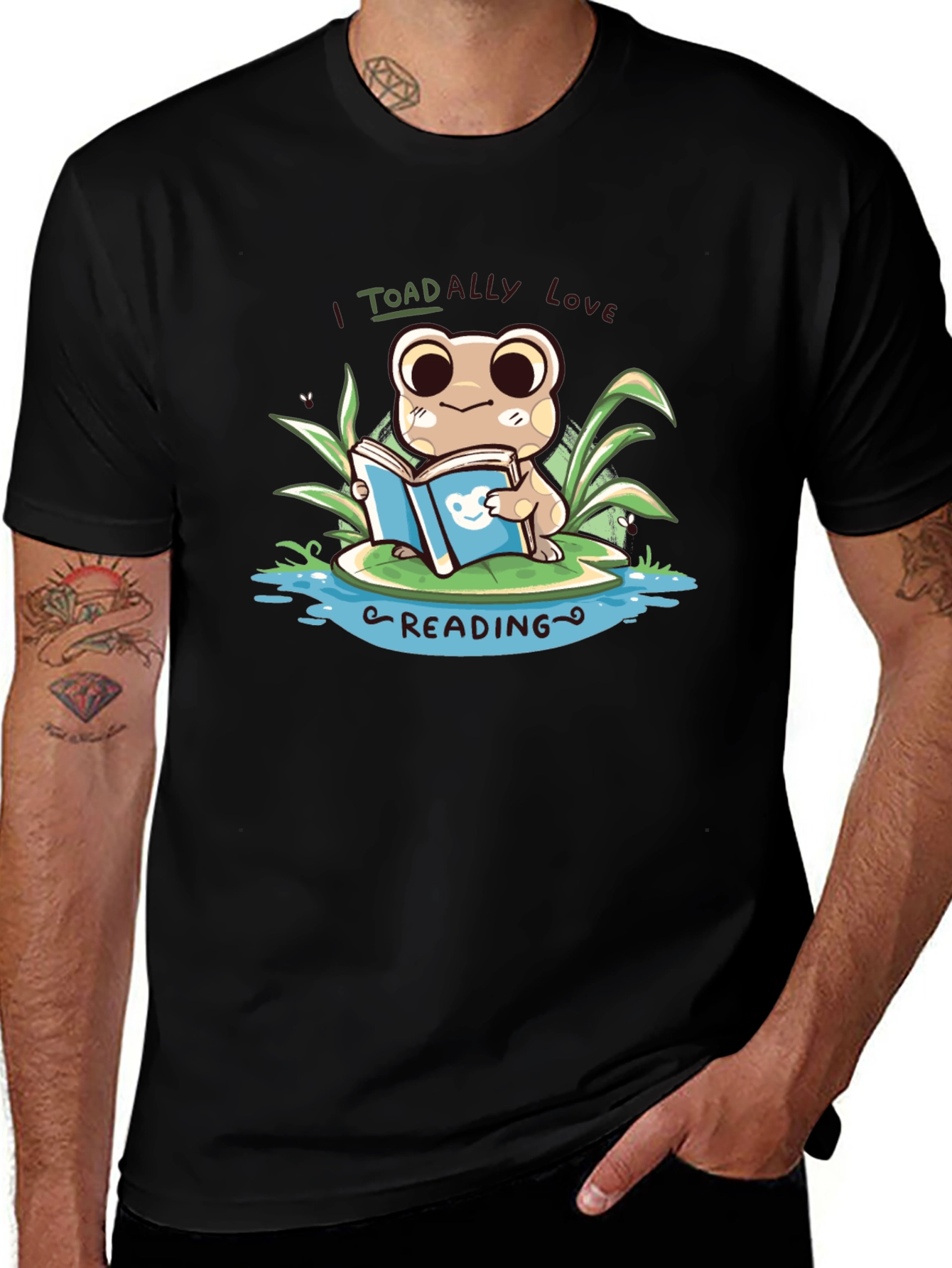 Variant 17 of I Toad-ally Love Reading Black T-Shirt