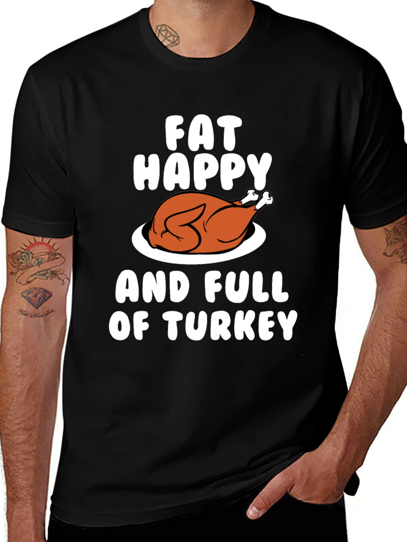 Variant 26 of Fat Happy and Full of Turkey T-Shirt