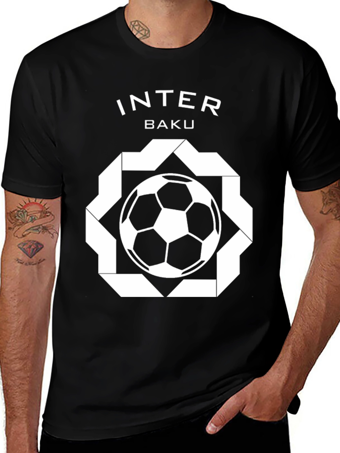 Inter Baku Graphic T-Shirt - Black Soccer Tee