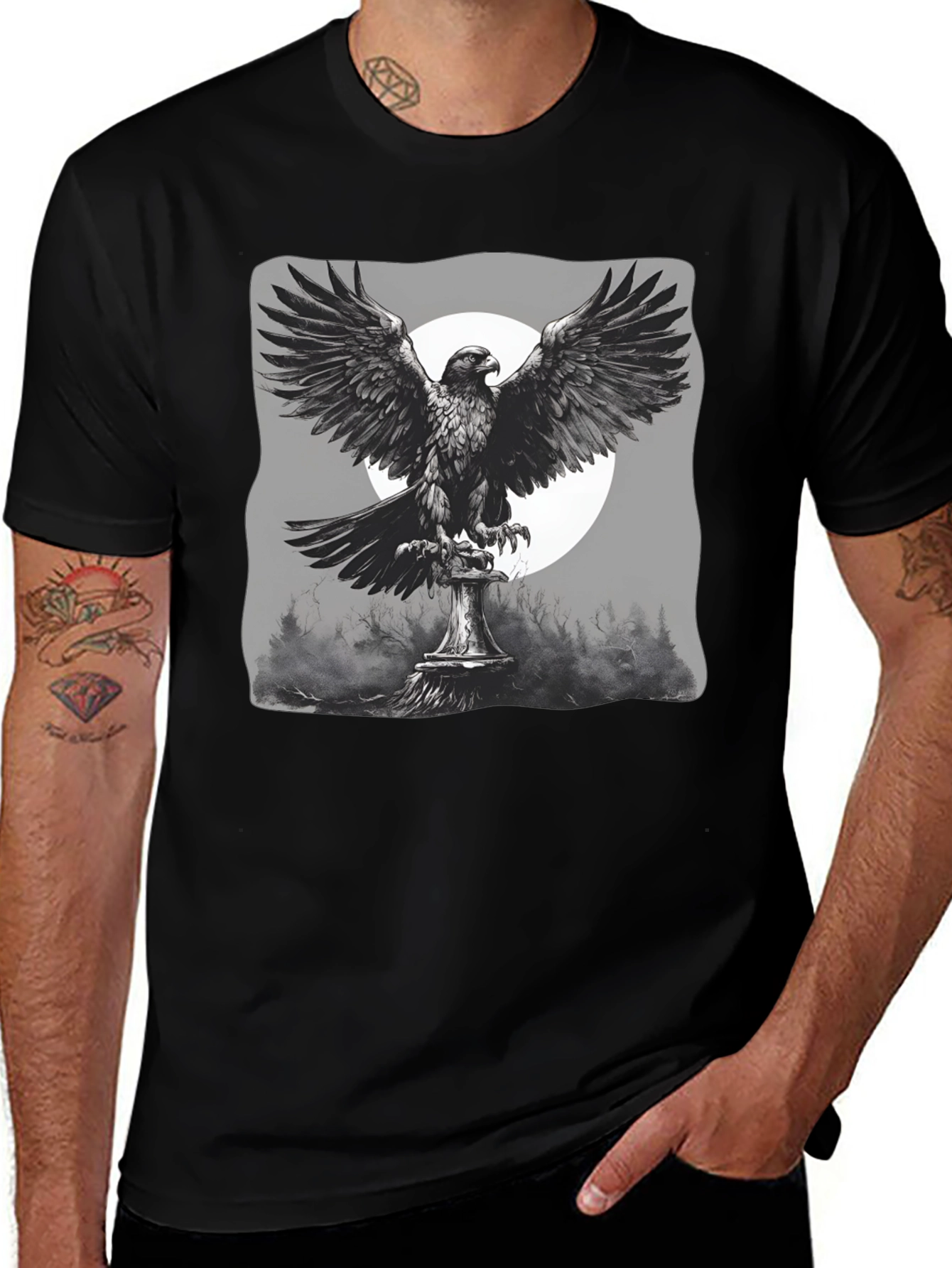 Variant 13 of Eagle Crest T-Shirt - Bird Graphic Tee