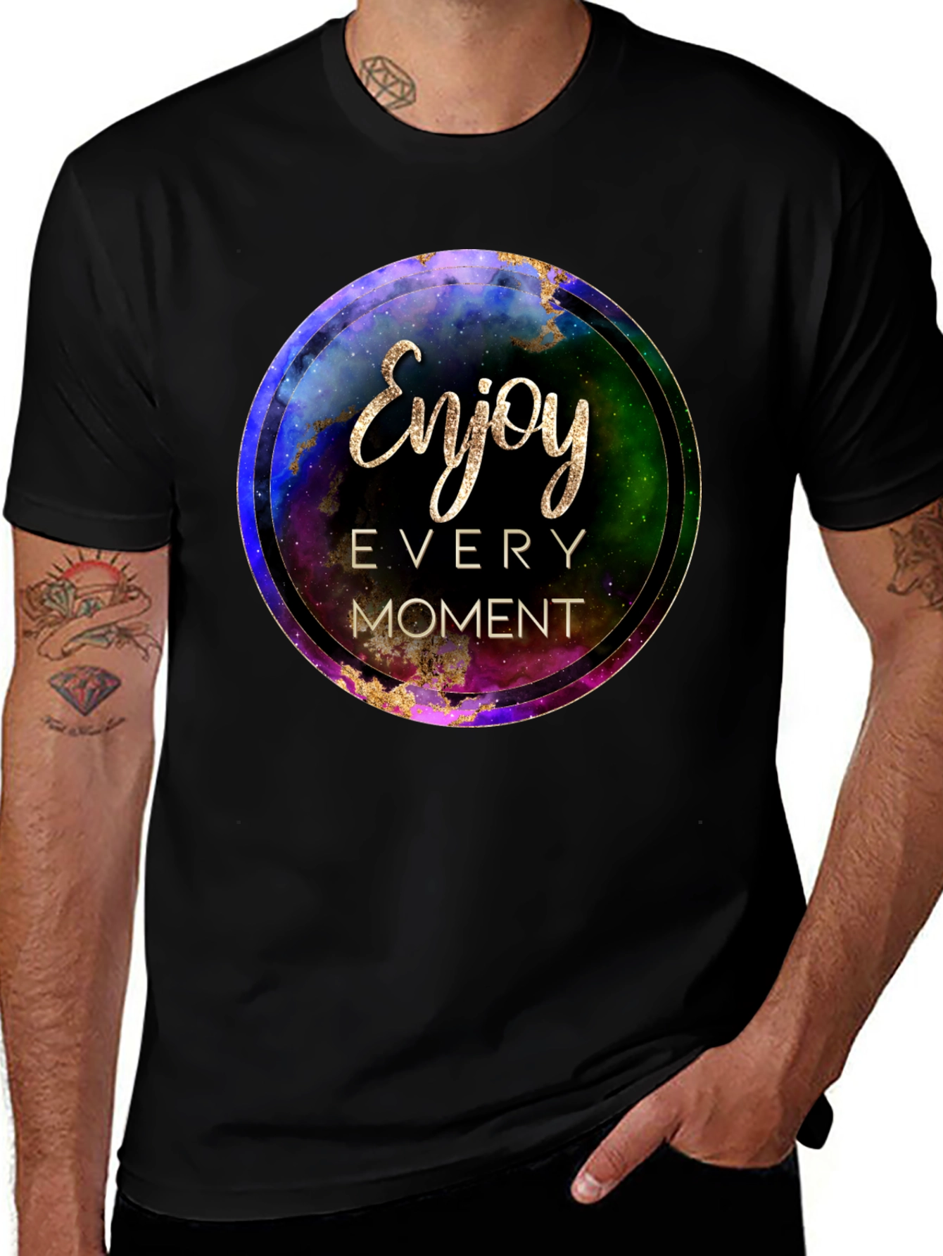 Variant 13 of Enjoy Every Moment Black Graphic Tee