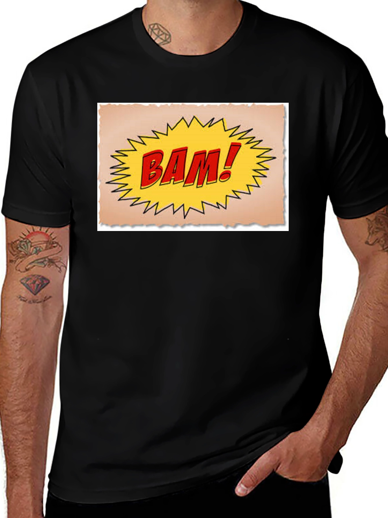 Variant 18 of BAM! Comic Style Black T-Shirt