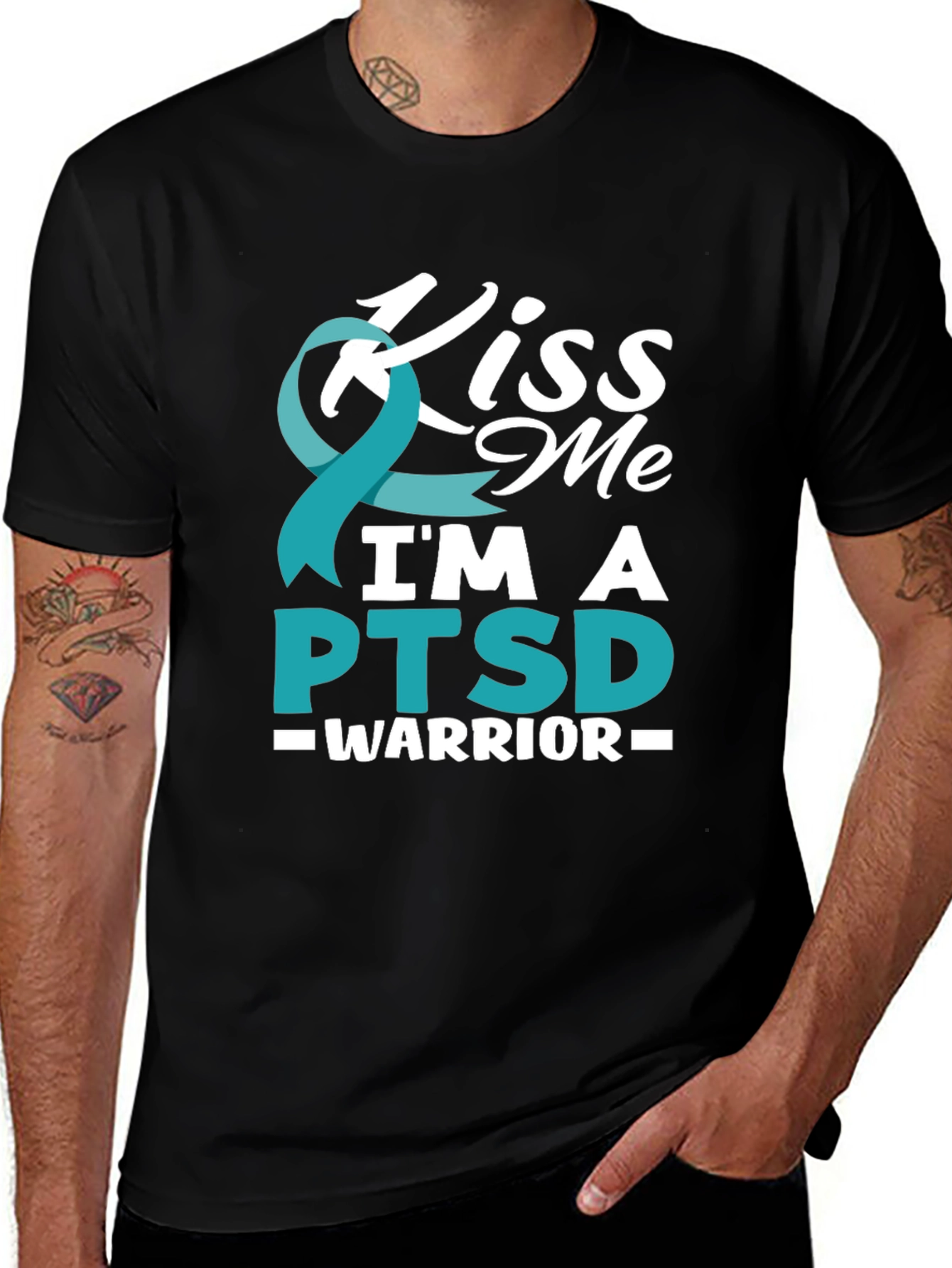 Kiss Me PTSD Warrior Graphic Tee