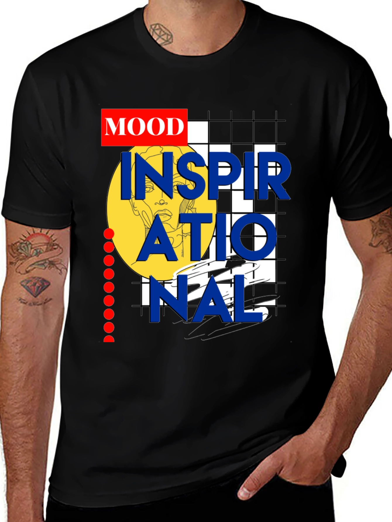 Inspirational Mood Graphic Tee - Modern Black T-Shirt