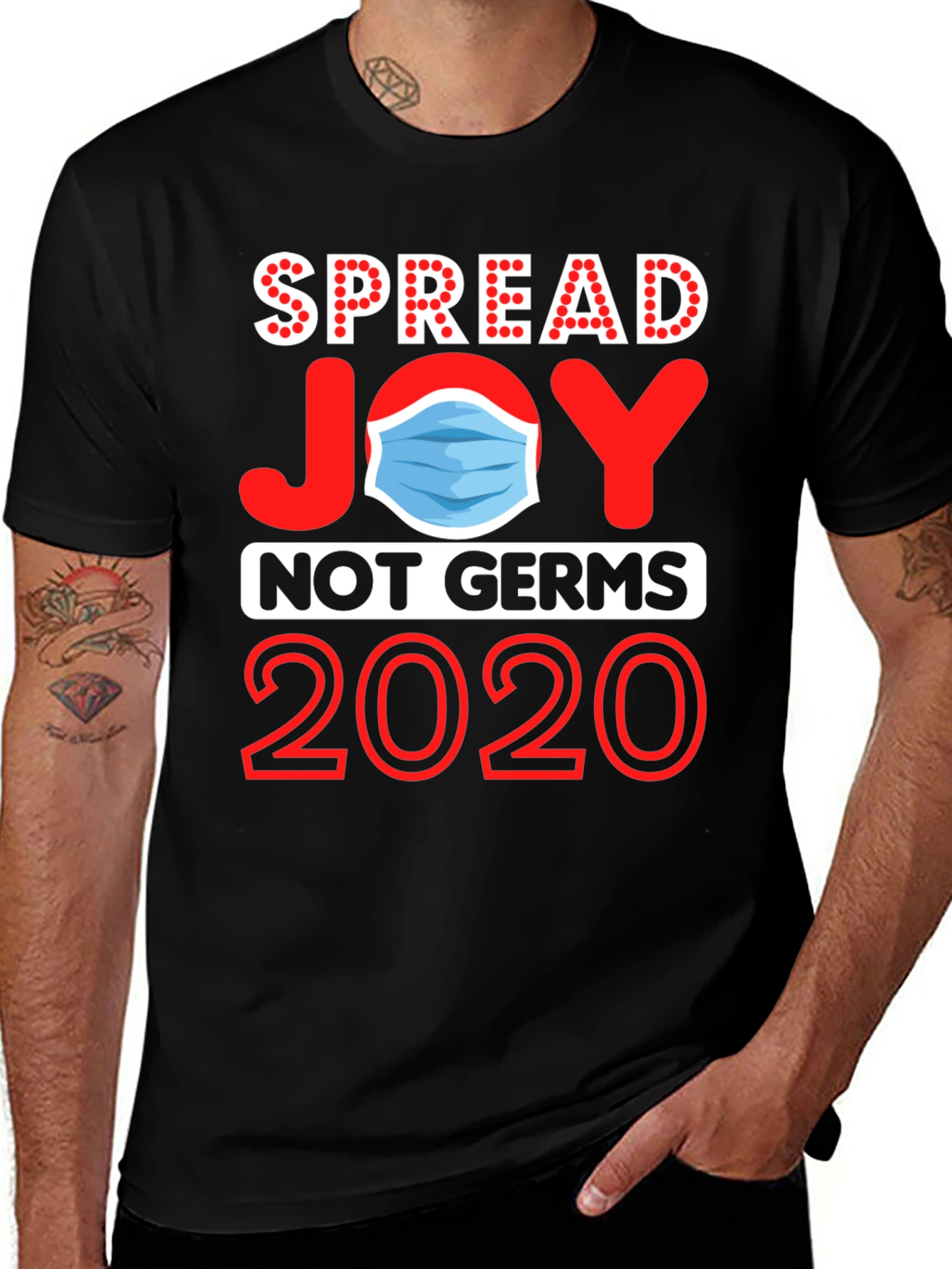 Variant 8 of Spread Joy Not Germs 2020 Graphic T-Shirt